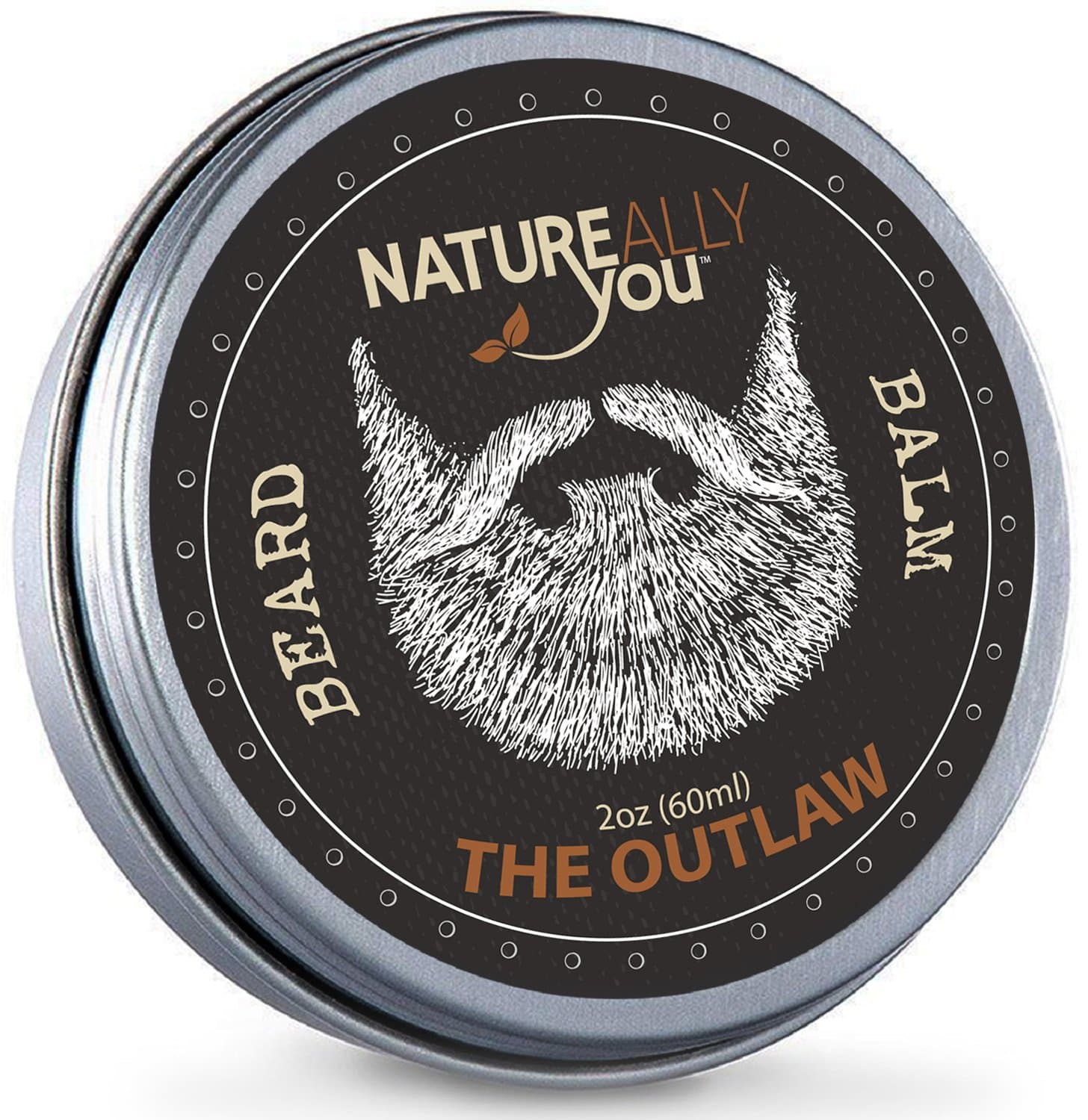 NATUREALLY YOU - Beard Balm - The Outlaw Scent - (2 oz) - Condition, Smooth, Soften, Tame, Remove Beard Itch