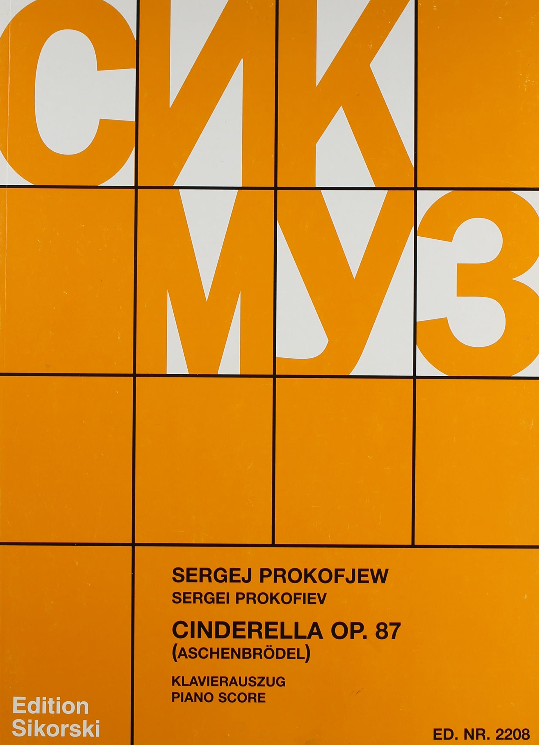 Cinderella, Op. 87: Piano Reduction Paperback – June 1, 2001