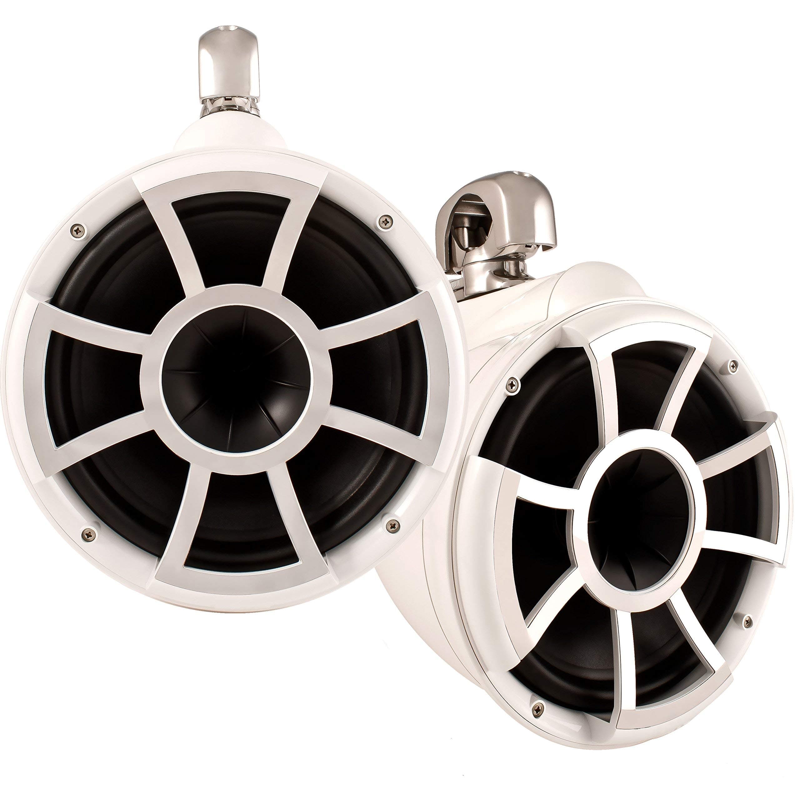 Wet Sounds REV 10 Swivel Clamp Tower Speakers - White (Pair) (Renewed)