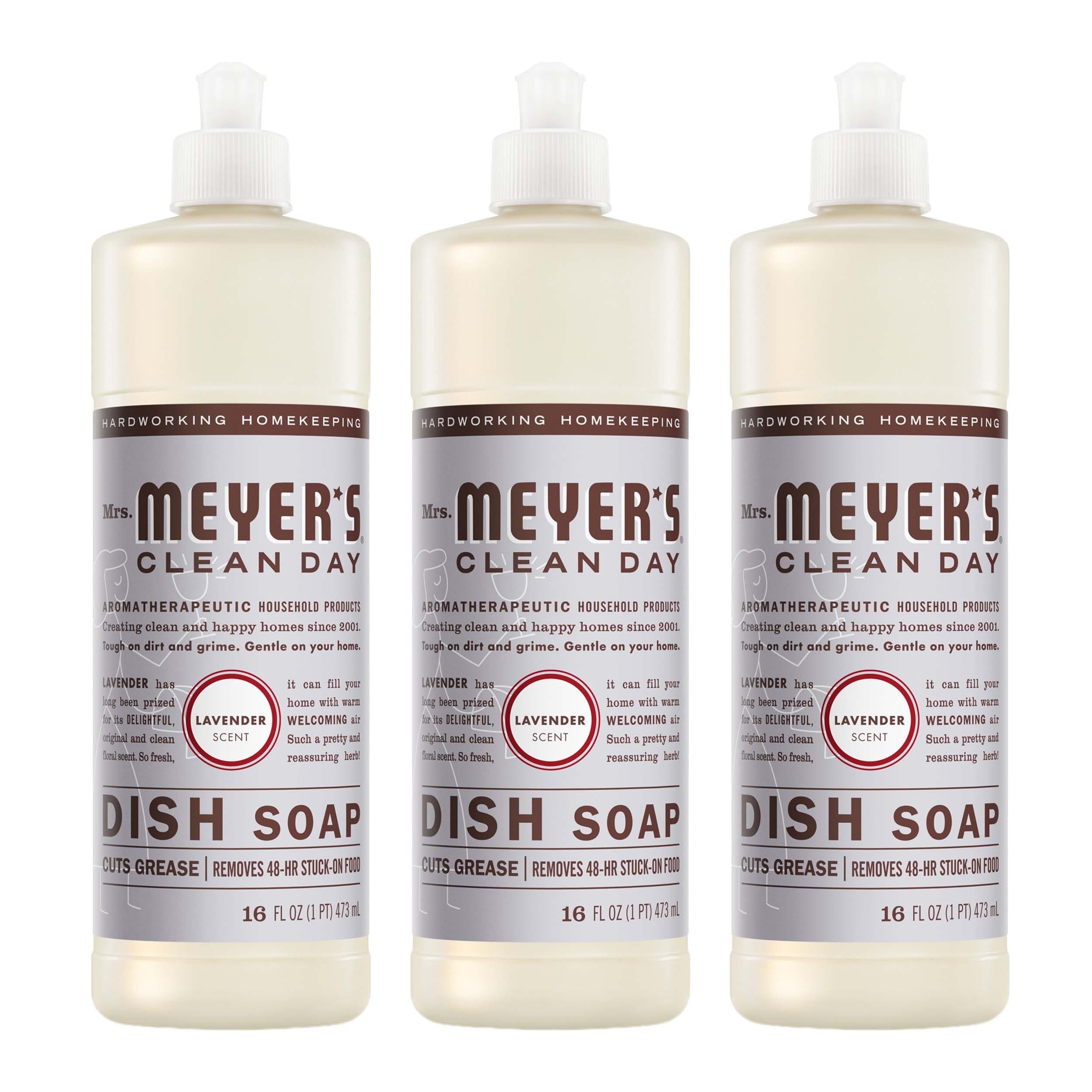 MRS. MEYER'S CLEAN DAY Liquid Dish Soap, Lavender, 16 fl. oz - Pack of 3