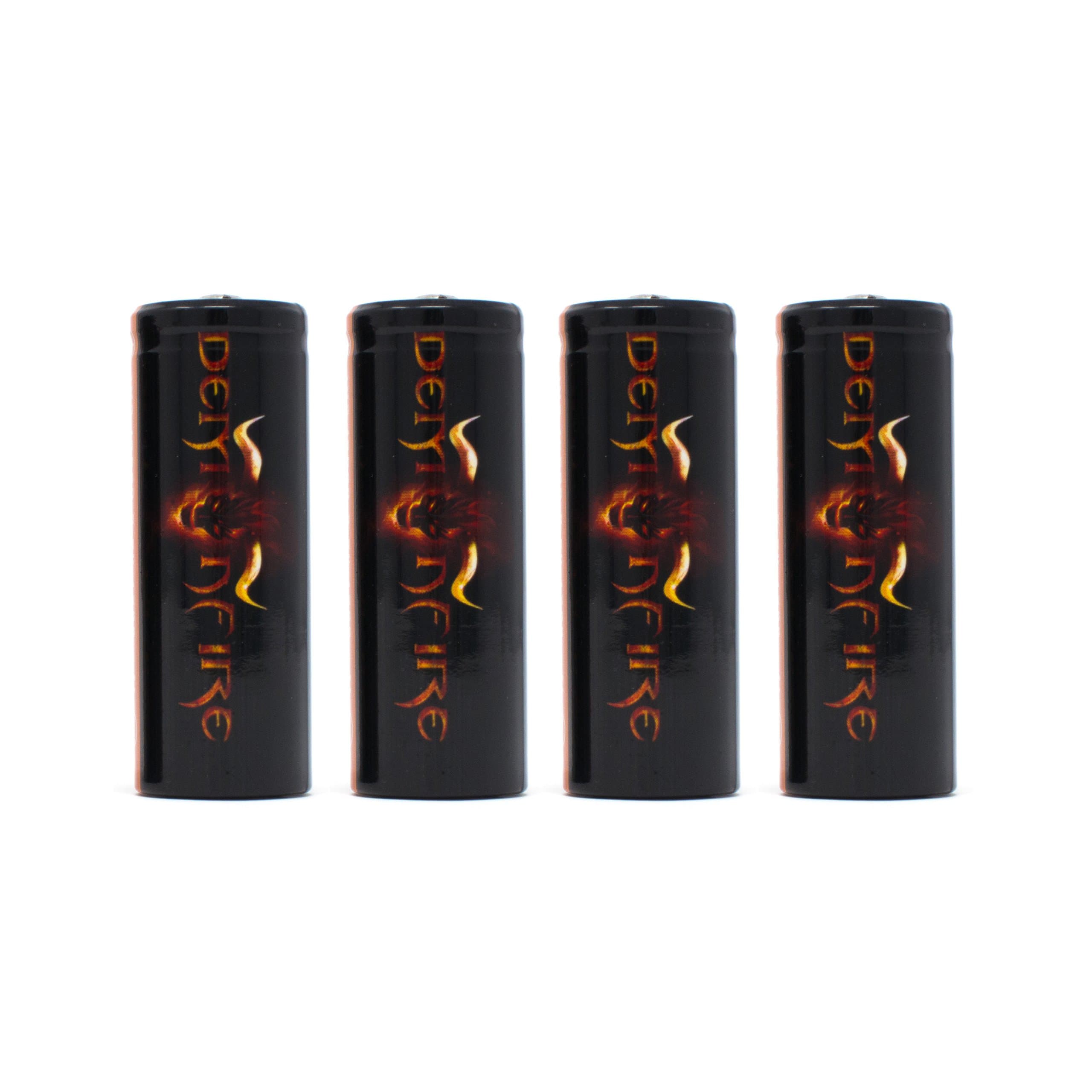 4 Piece IMR 18500 1300mAh 3.7V High Drain LiMn Rechargeable Battery with Button Top