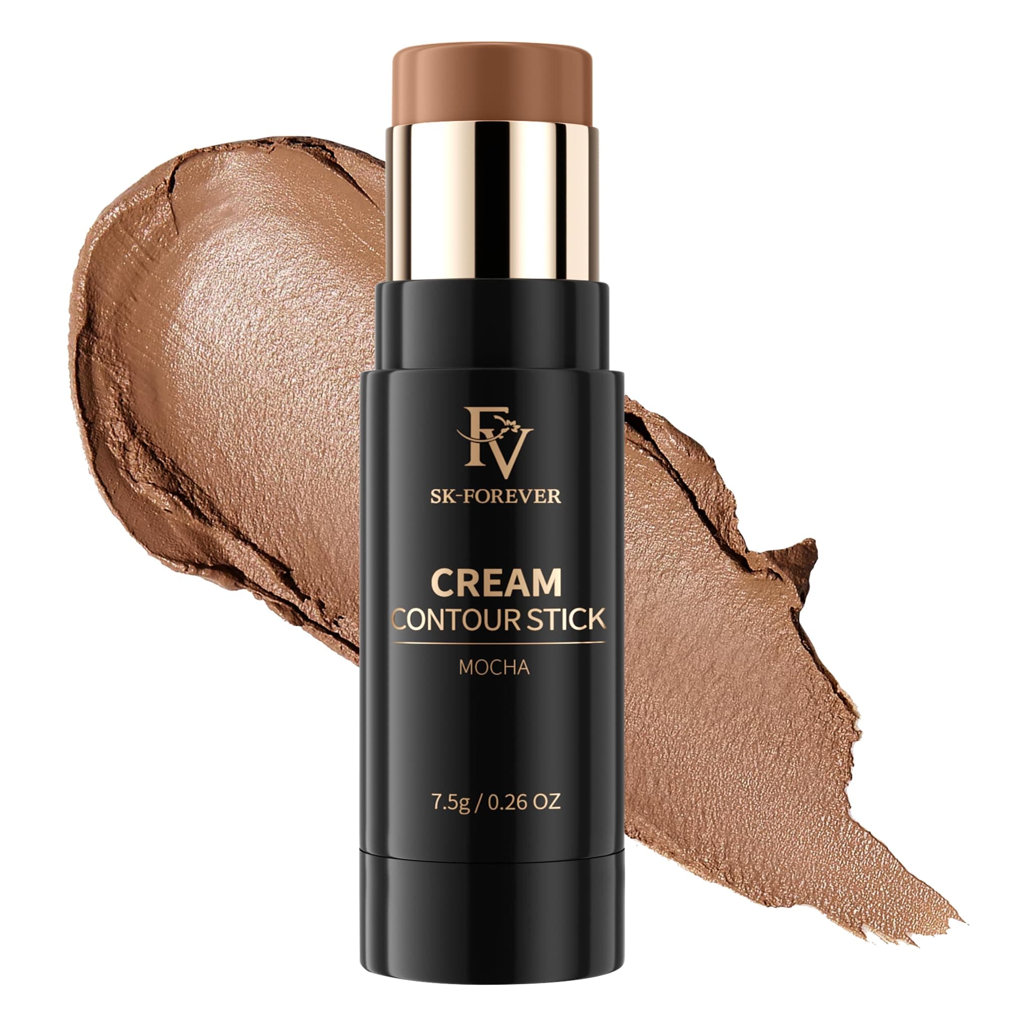 Contour & Bronzer Stick, Natural Matte Finish, Creamy & Blendable, Highly Pigmented, Waterproof & Long-Lasting Formula, For Face Shaping, Beginner Friendly, Cruelty-Free, Shade 02 Mocha