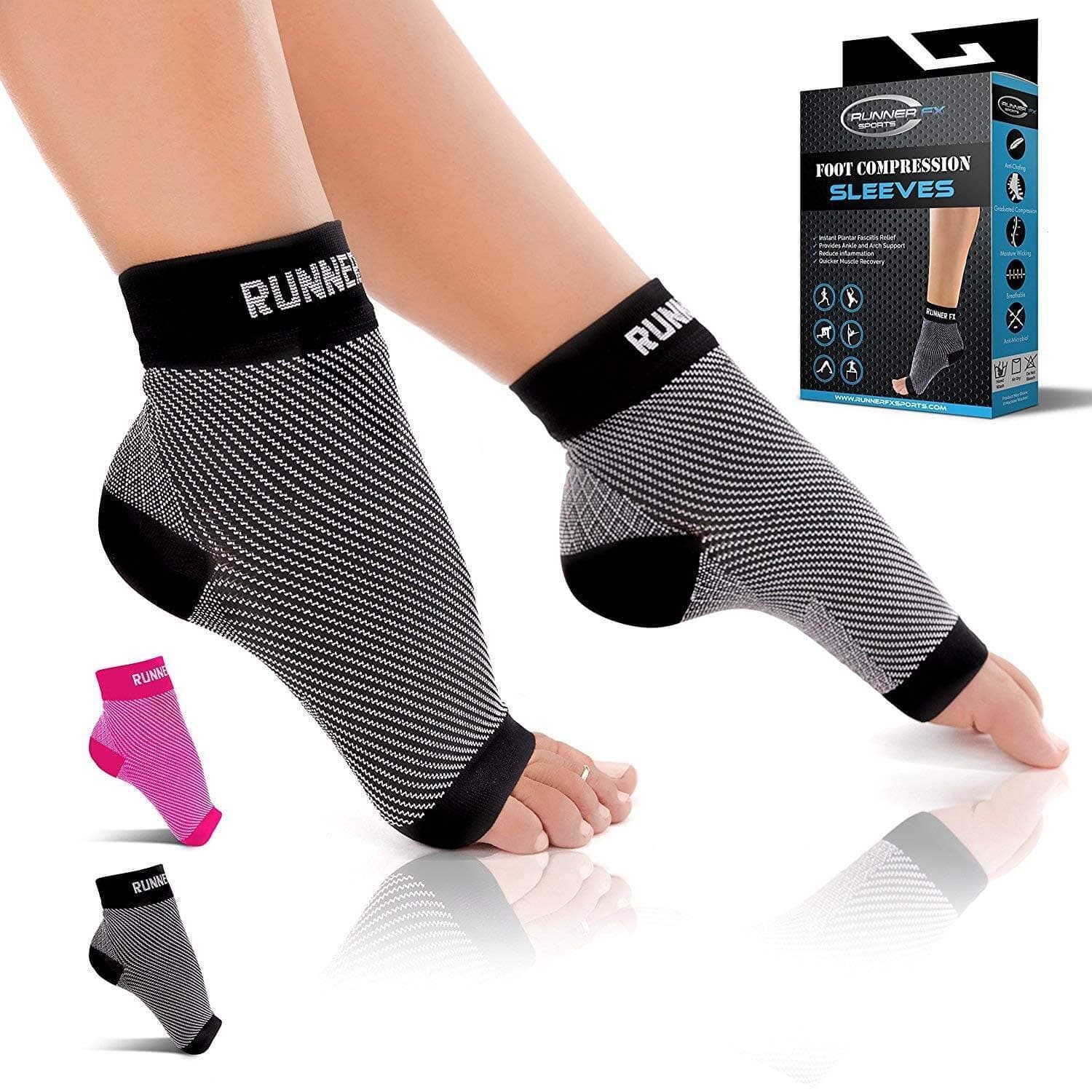 Neuropathy Socks, Plantar Fasciitis Sock for Men and Women, Compression Foot Sleeves, Foot Pain Relief