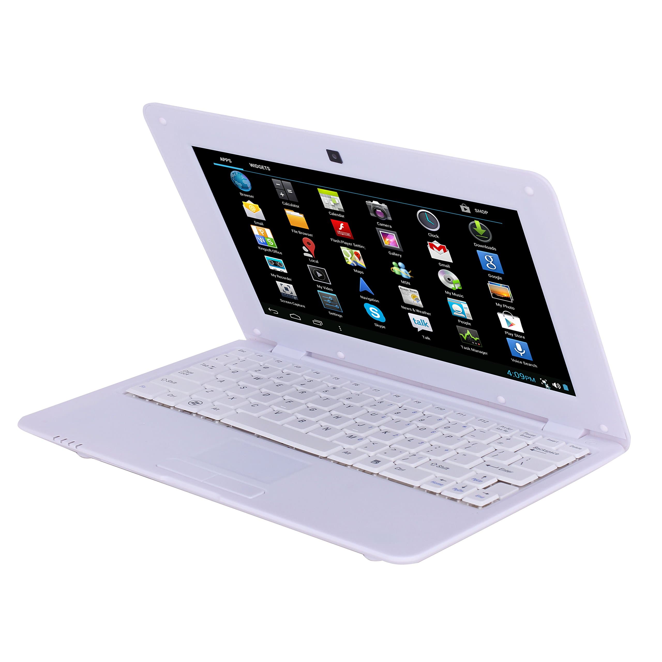 Grandorient 10.1 Inch White Mini Laptop Netbook Android Computer Notebook Dual Core 4GB Wifi 3G Camera
