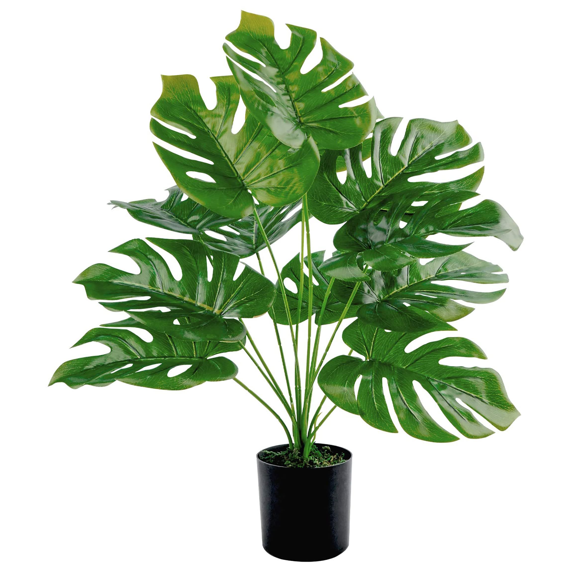 Toopify 19" Large Fake Plants Artificial Palm Tree in Pot for Indoor and Outdoor Home Office Decor