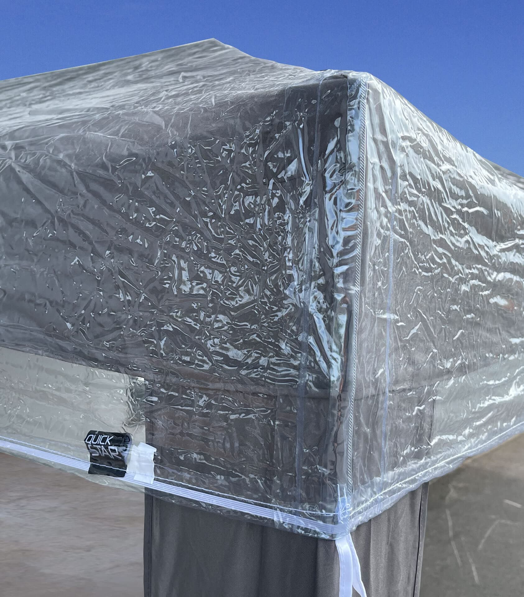 QUICK STAR Gazebo Protective Cover 2.5 x 2.5 m Waterproof Transparent