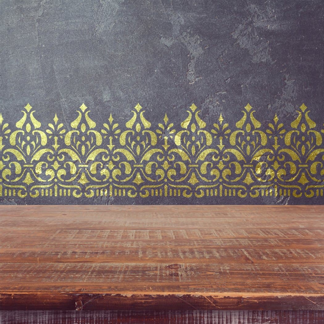 J BOUTIQUE STENCILSWall Border Ornament Stencil Pattern 095 Reusable Template for DIY Wall Decor