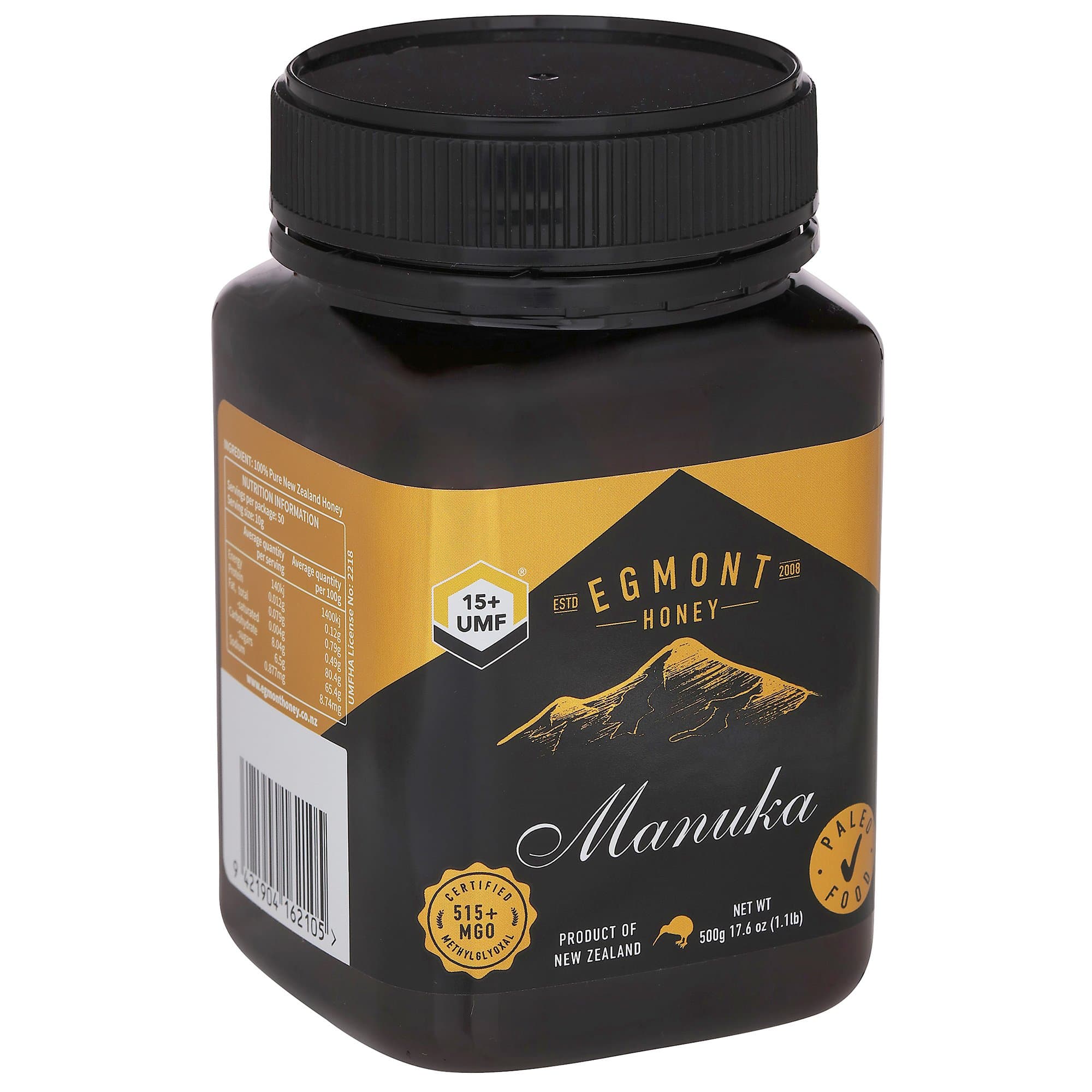 Egmont Manuka Honey UMF 15+ 500g (17.6oz) 100% Pure New Zealand Manuka Honey