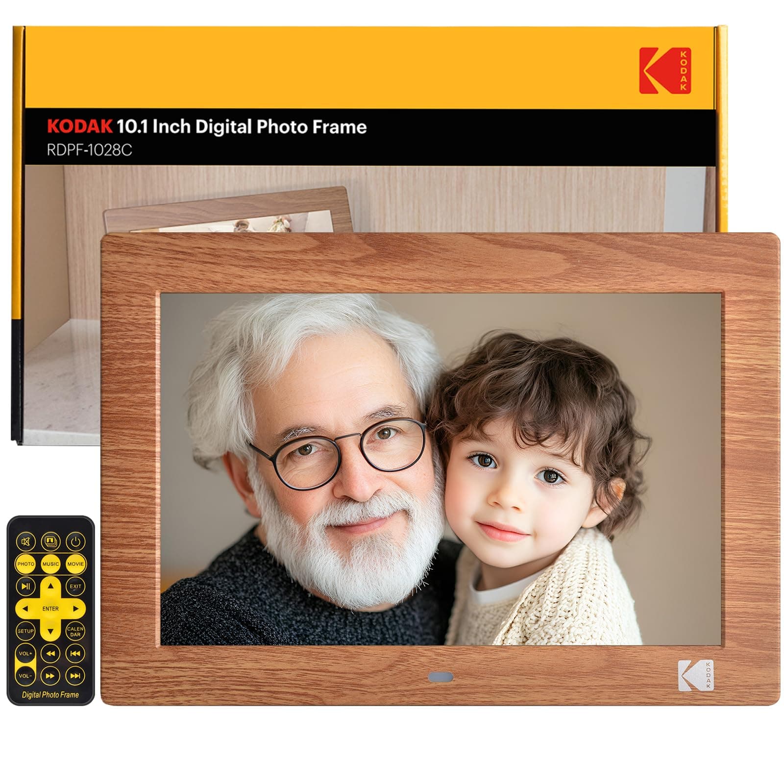 KODAK 10.1 inch Digital Photo Frame, NO WiFi with Remote Control Digital Picture Frame, 1280 * 800 HD IPS Screen, Automatic On/Off