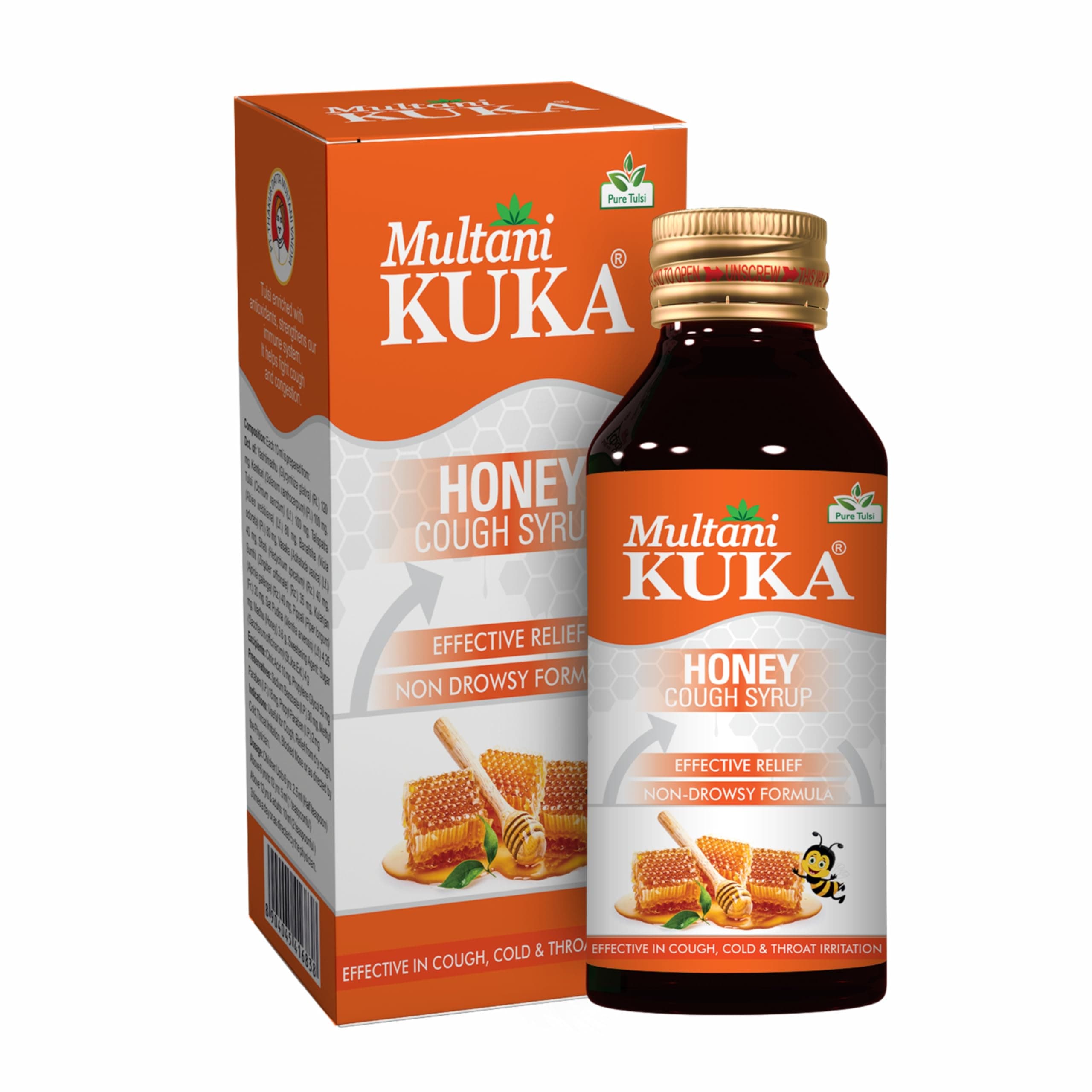 - Kuka Honey Cough Syrup 100ml | Get Ayurvedic Relief from Throat Issue, Chest Congestion, All Types Of cough & Cold | Goodness Of Tulsi, Pippali, Satpudina & Other Herbs