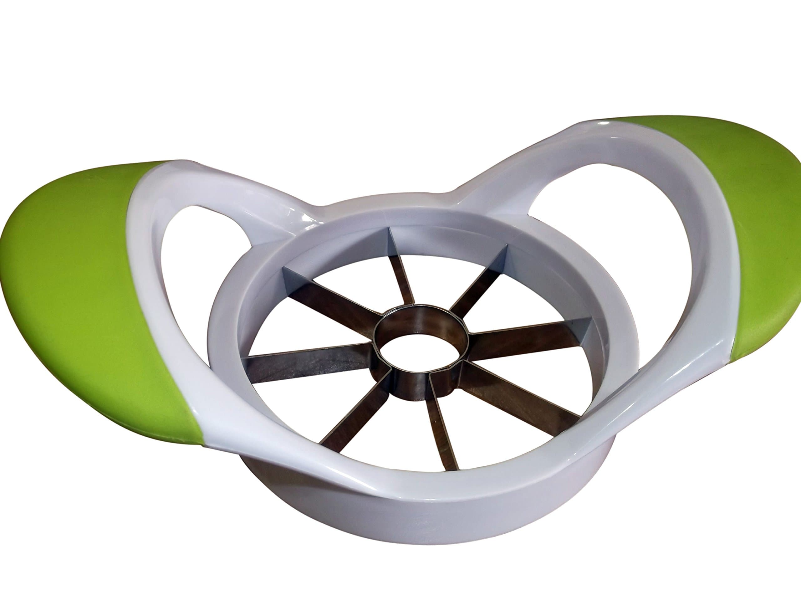 Apple Slicer Corer and Cutter Dividing Apples in 8 Sections Stainless-steel blades White and Green