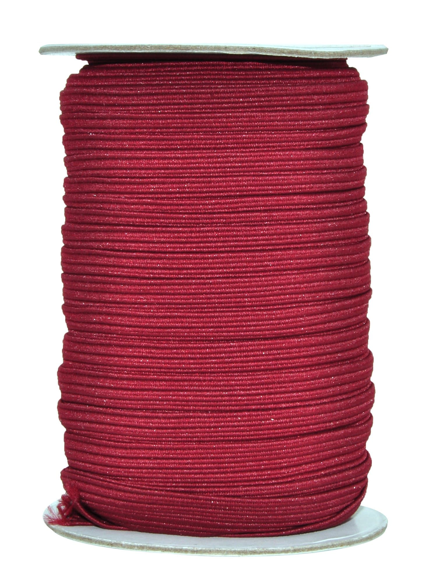 Mandala Crafts 12mm 20 Yds Roll of Maroon Elastic Bands for Sewing - 1/2 Flat Elastics Cord - 1 2 Inch Braided Stretch Straps for Crafting