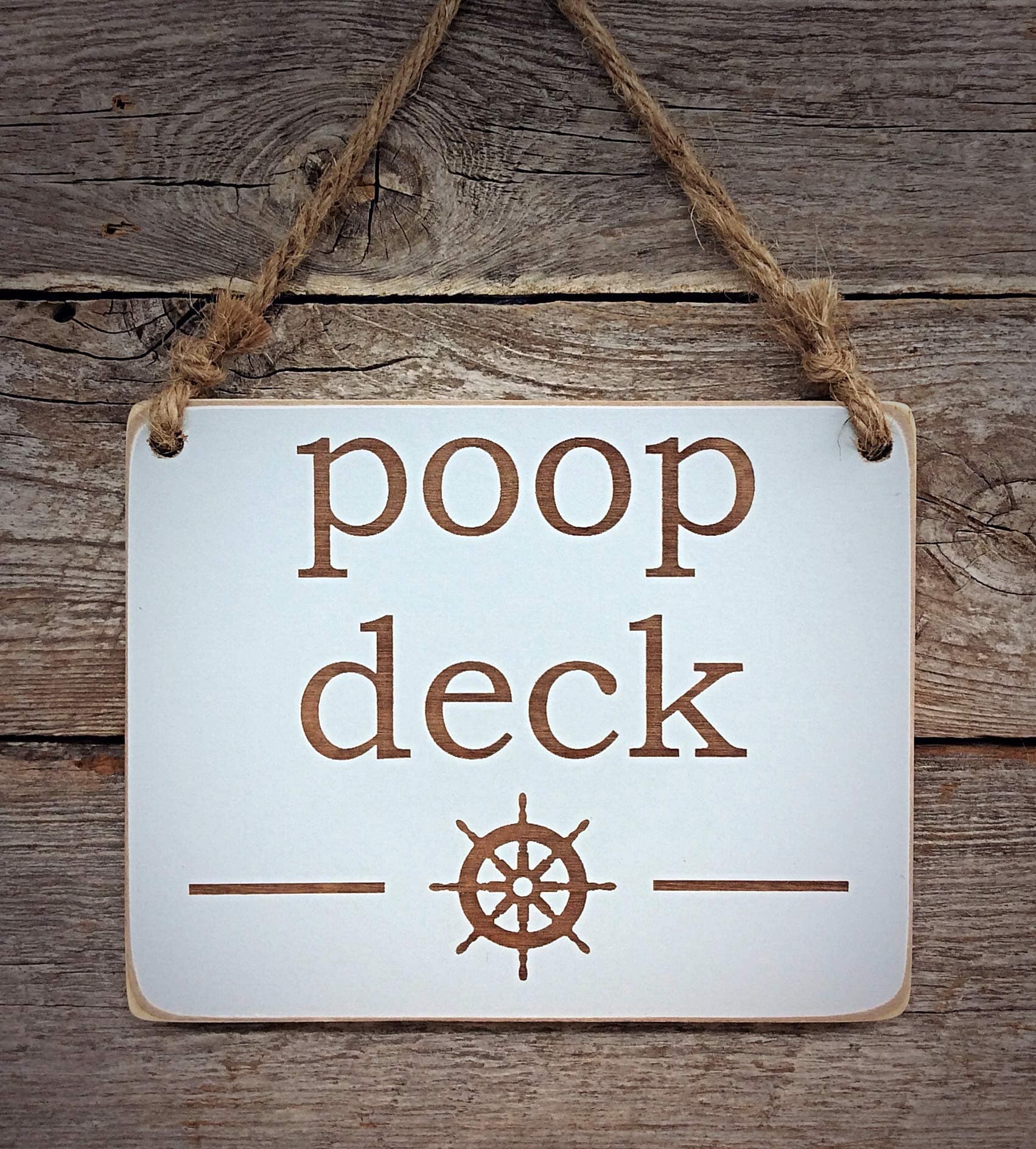 Poop Deck - Baby Shower Gift - Changing Table Sign - Baby Nursery Decor - Nautical Sign