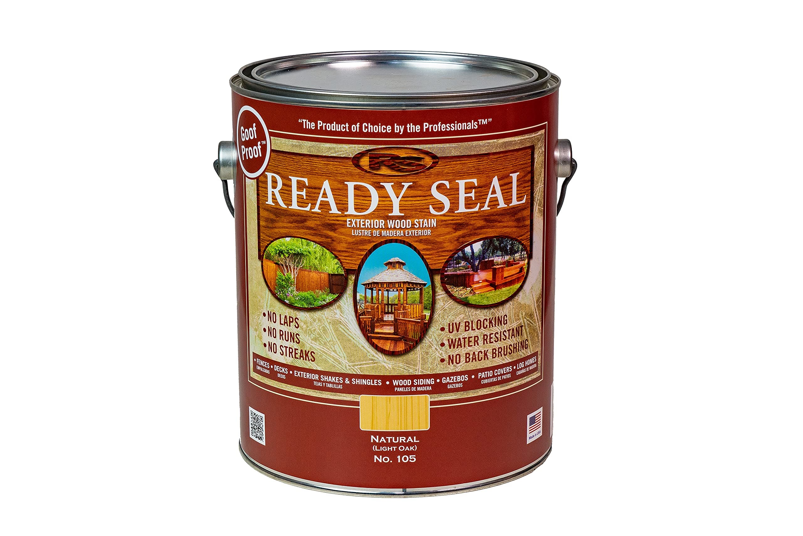 Ready Seal 105 1-Gallon Can Light Oak Exterior Wood Stain and Sealer