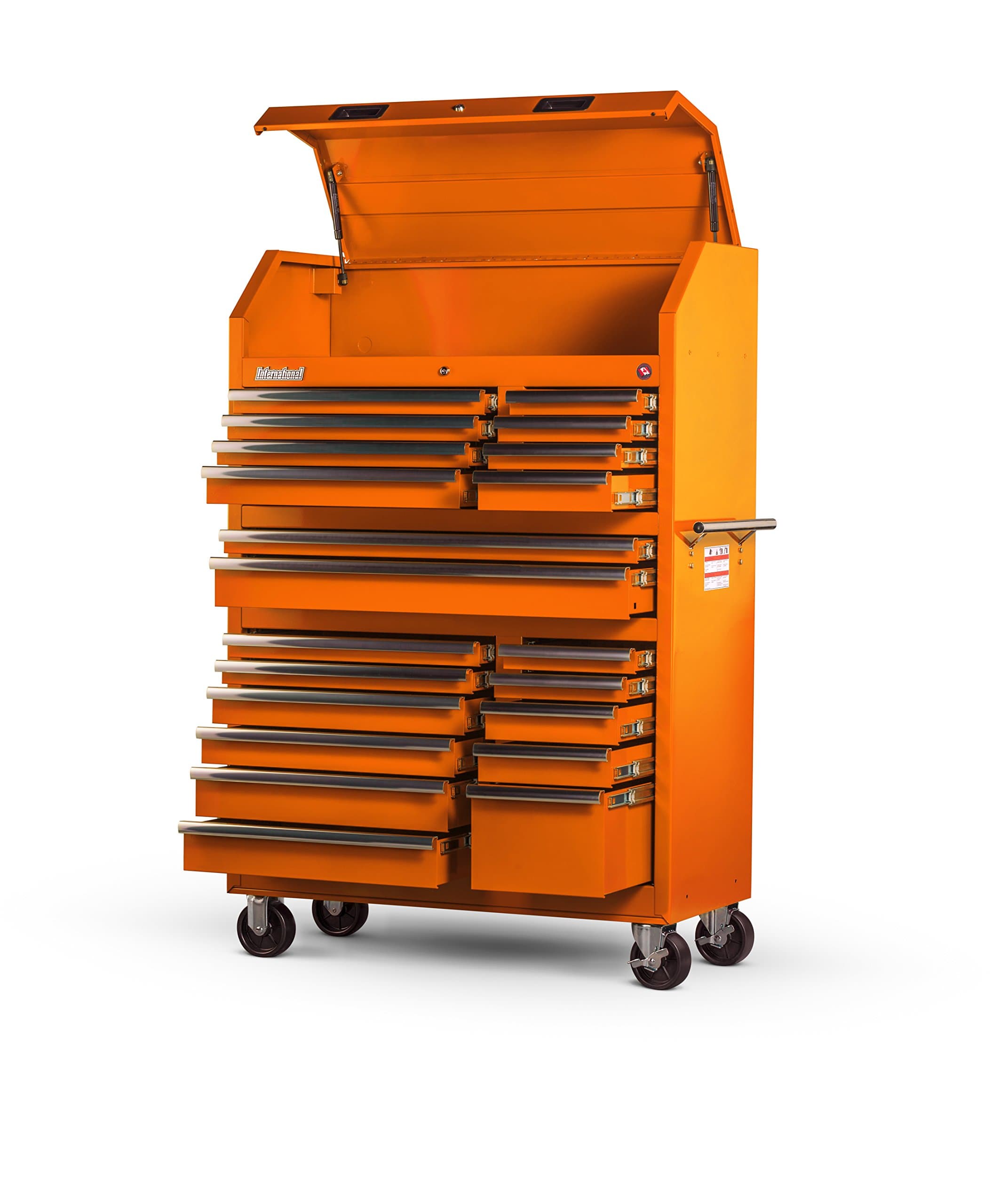 International VRA-4220OR 42-Inch 20 Drawer Orange Toolbox with Ball-bearing Drawer Slides