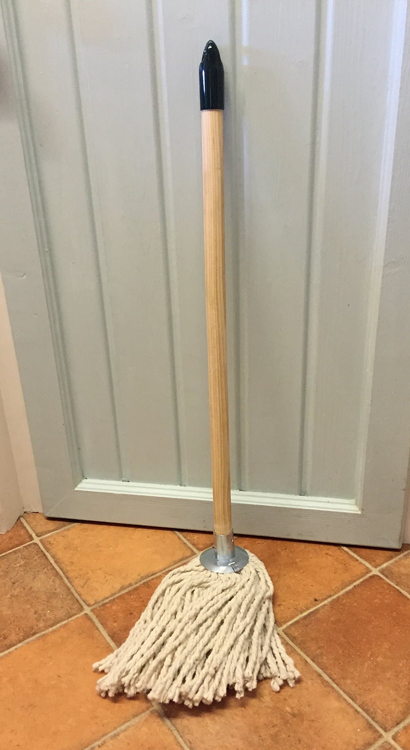 Traditional Handmade Childrens Mop Wooden Handle & Cotton Head Play Set