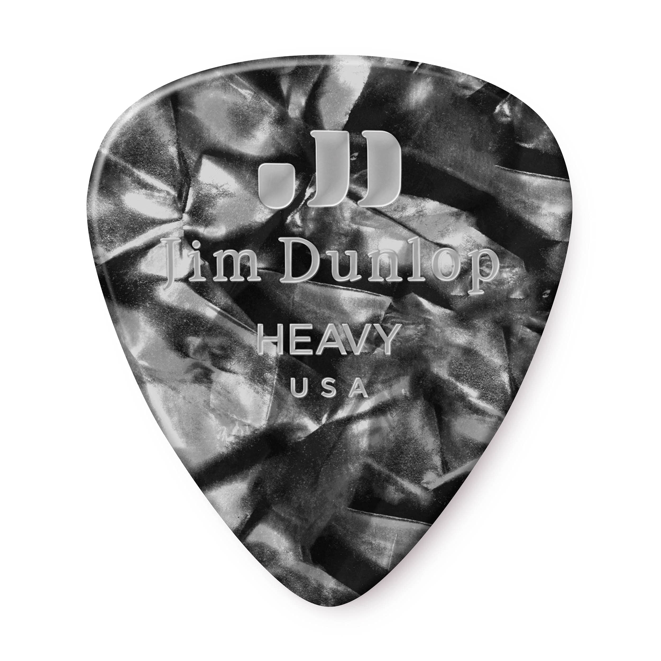 Jim Dunlop 483P02HV Guitar Pick Player Pack - Black Pearl (Pack of 12)