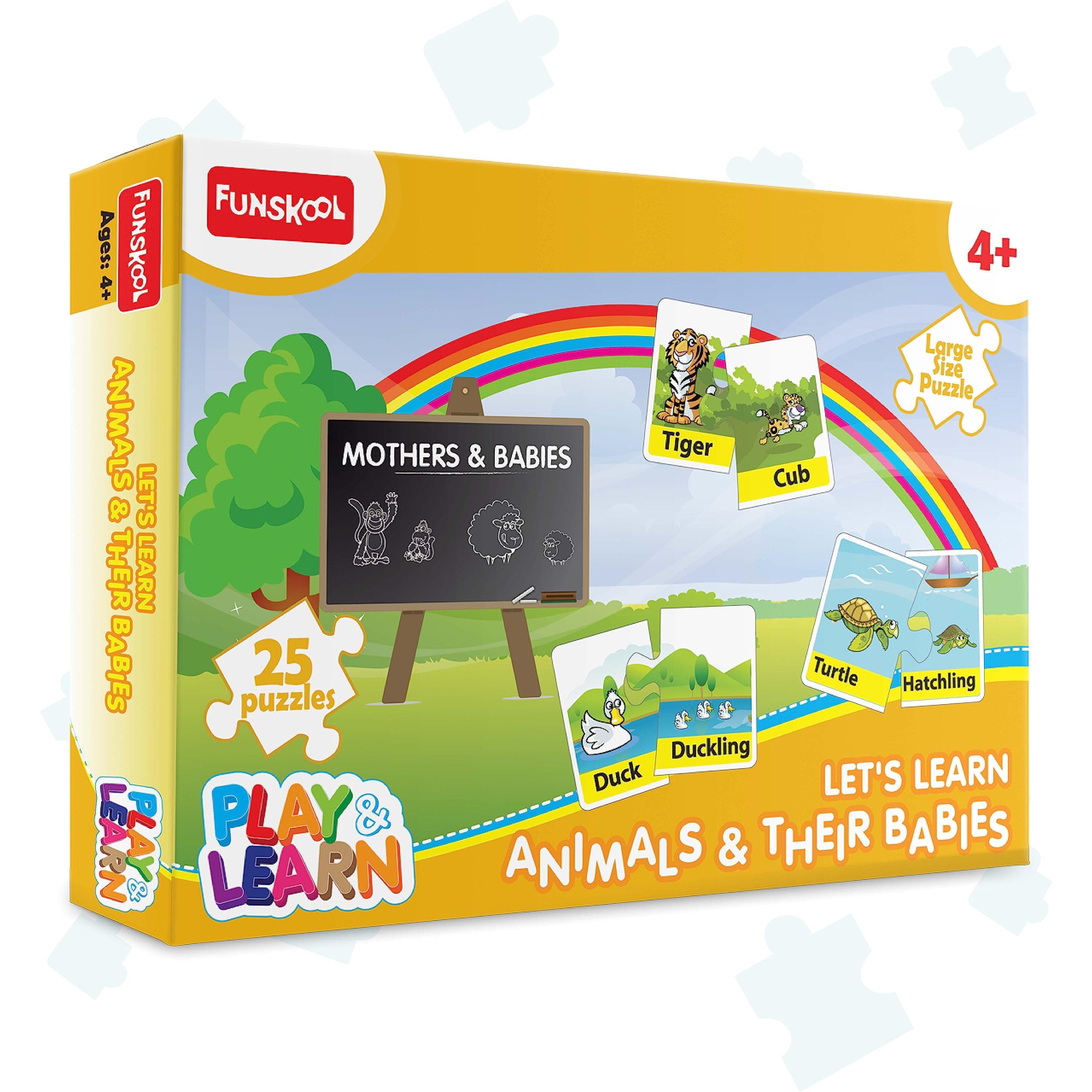 Play and Learn Animals and Their Babies, Multi Color