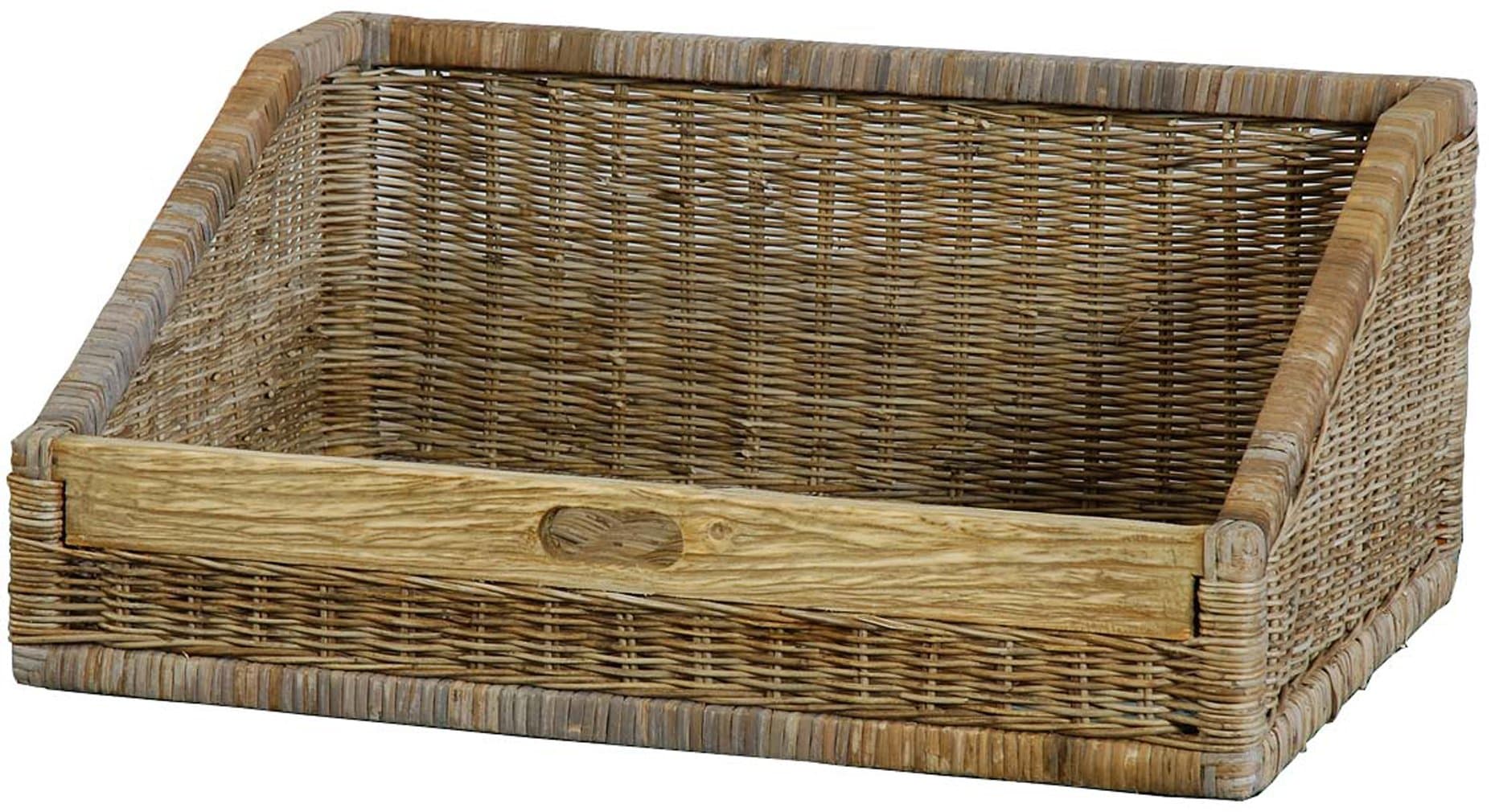 Shelf basket bakery, Bread Bakers Bread Display Basket Biscuit Fruit Basket Fruit Basket 60 x 40 cm Grey/Natural