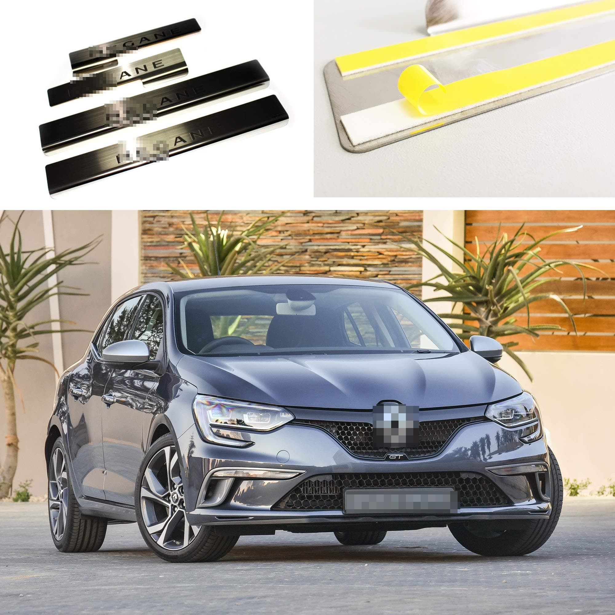 Stainless Steel Outside Fit Door Sill Scuff Plate Guard 4pcs Sills Protector Trim for Renault Megane IV 2016-2019
