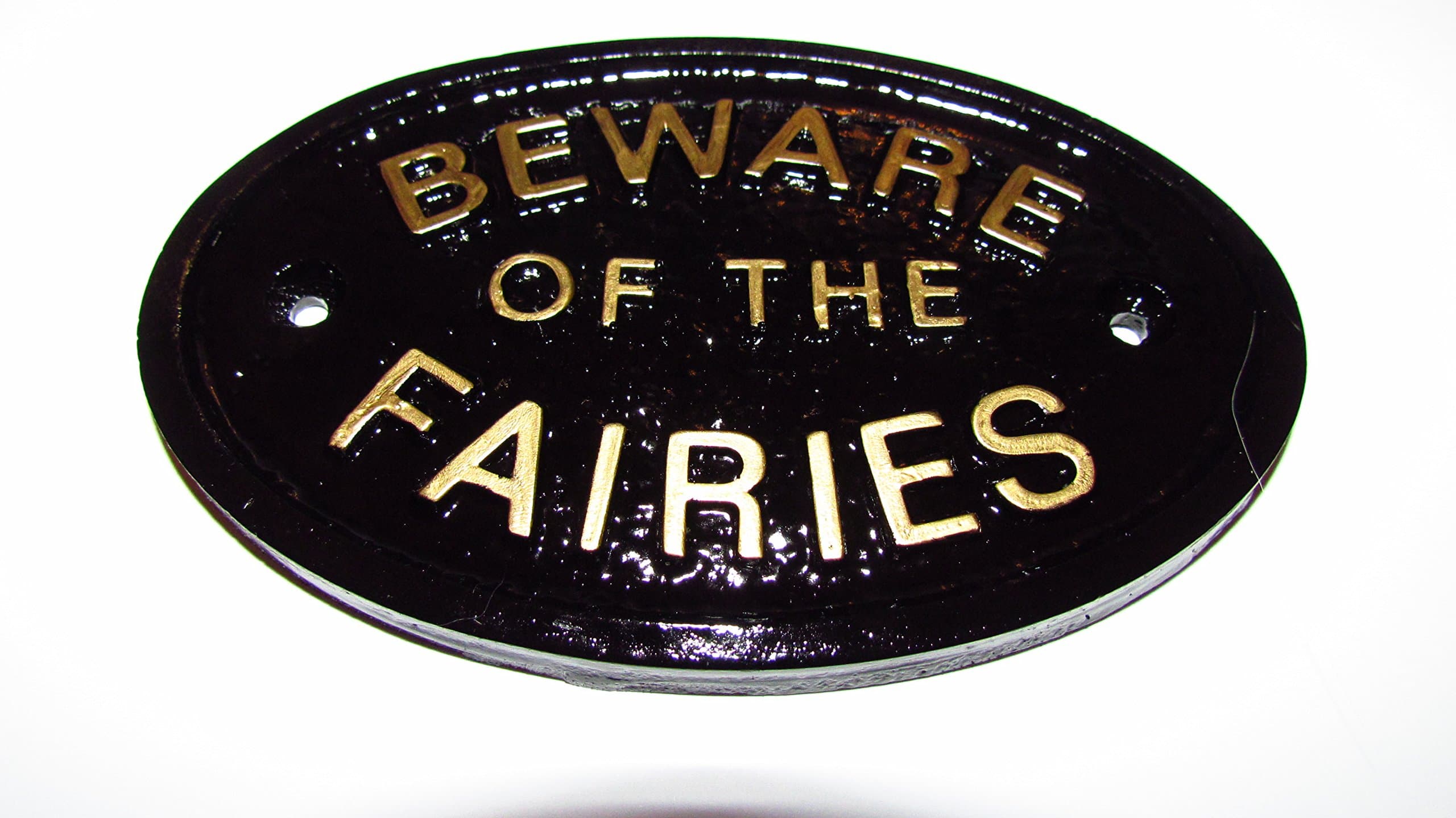 Fairy Fantasy BEWARE OF THE FAIRIES FENCE/WALL OR GARDEN WALL PLAQUE WALL SIGN FOR YOUR SECRET FRIENDS!