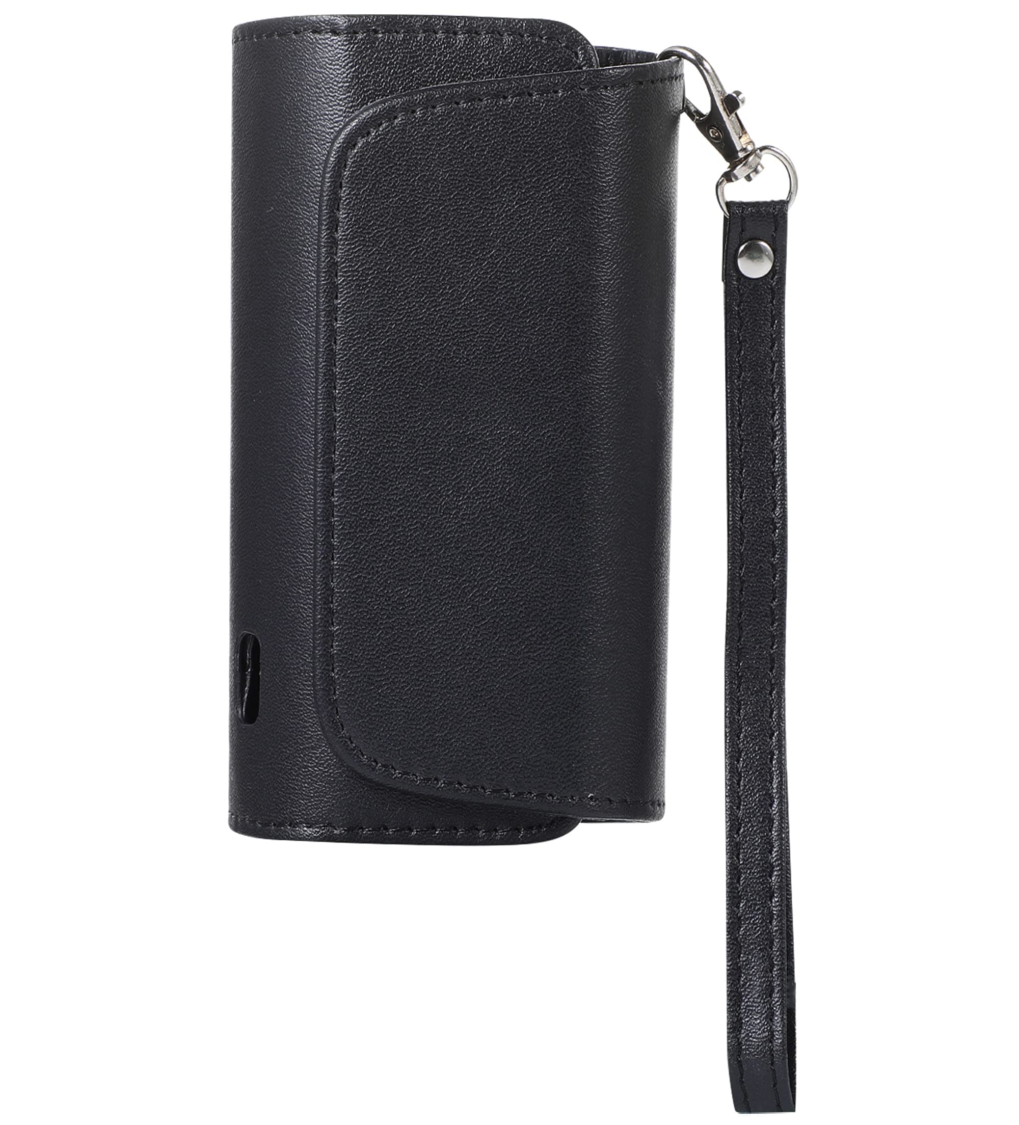 ZUYOOKTPU Case Convenient Lanyard Storage Bag Compatible with IQS 3.0 Duo High PU Leather Protective Case Protective Pouch Bag Carry Wallet Storage Cover with Lanyard for IQS 3/Duo (1PACK/Black)