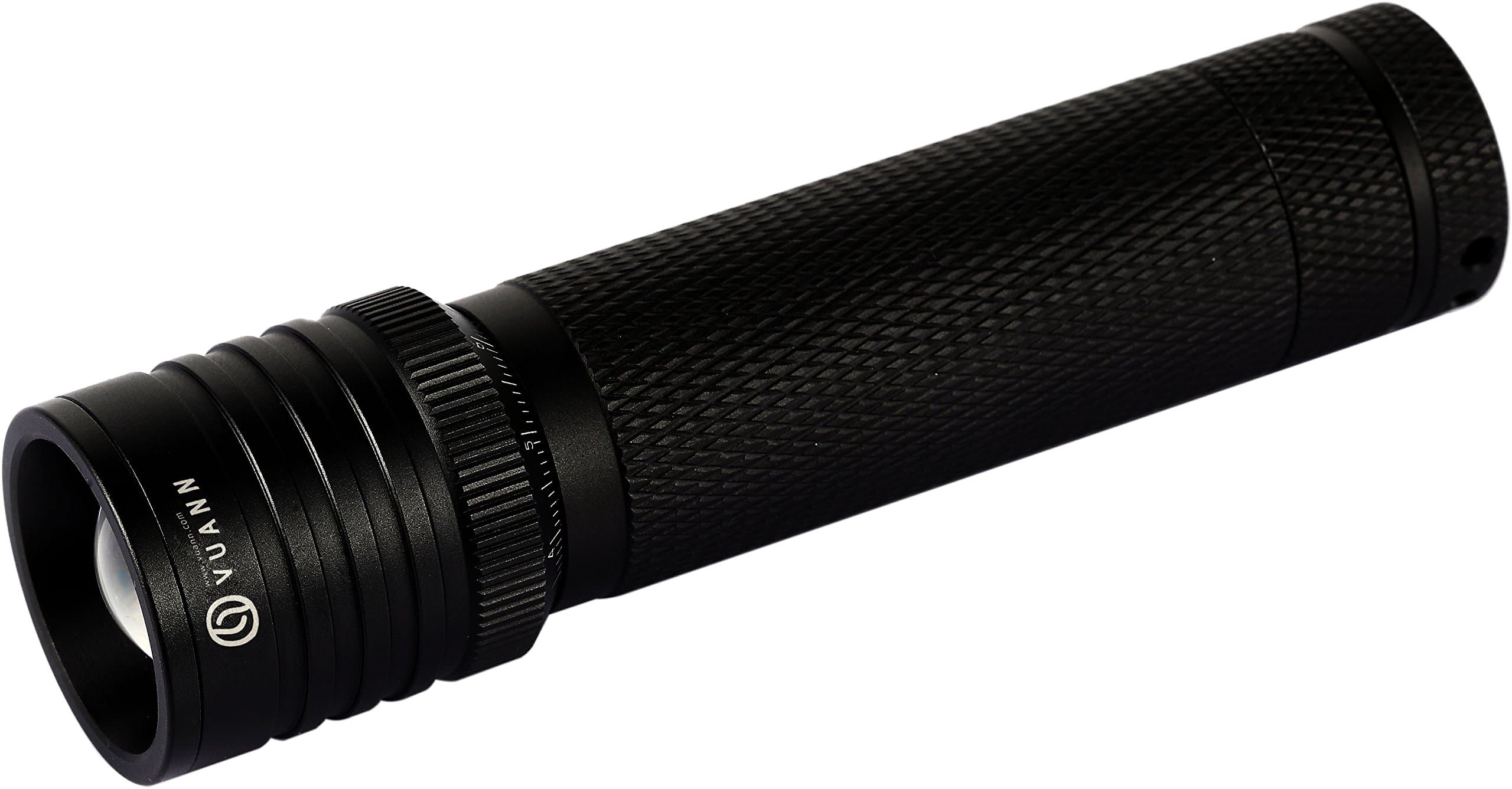 VUANN Bundle Zm500 Adjustable Tactical Flashlight- Focus Zoom Light- Flexible Power- 500lumens 5 Modes Waterproof(ipx8)- Best Tool for Camping Hiking Emergencies- with Holster and 3pcs AAA Battery