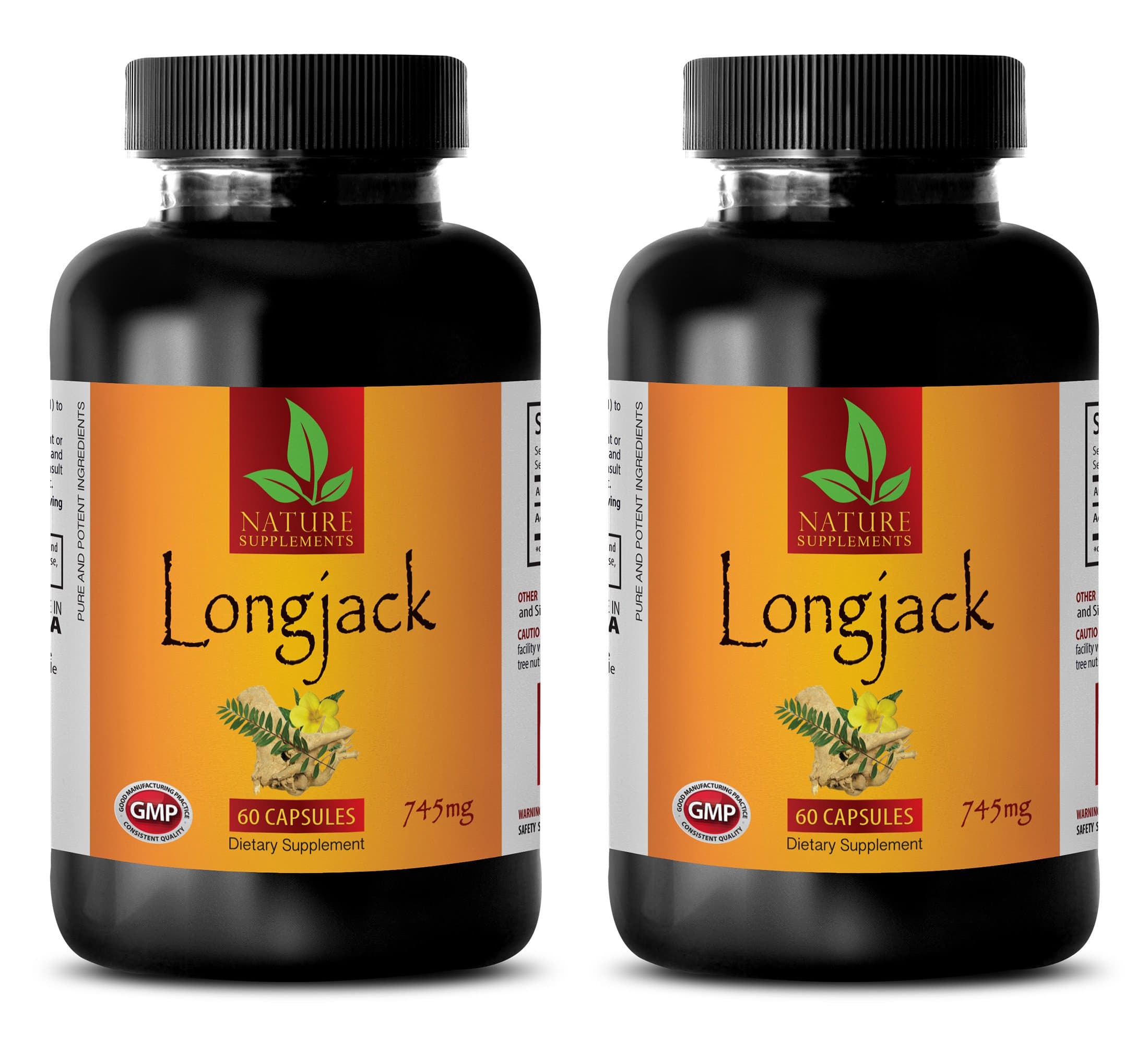 Increase Sexual Desire for Men - LONGJACK Powerful Formula - Tongkat ali - 2 Bottles 120 Capsules