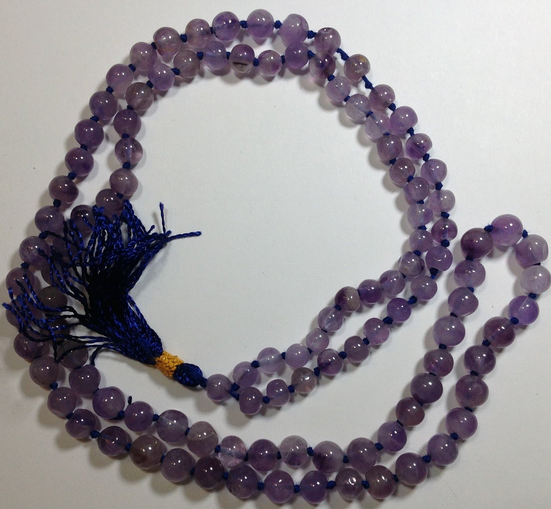 Amethyst Mala 108 Beads on Knotted String