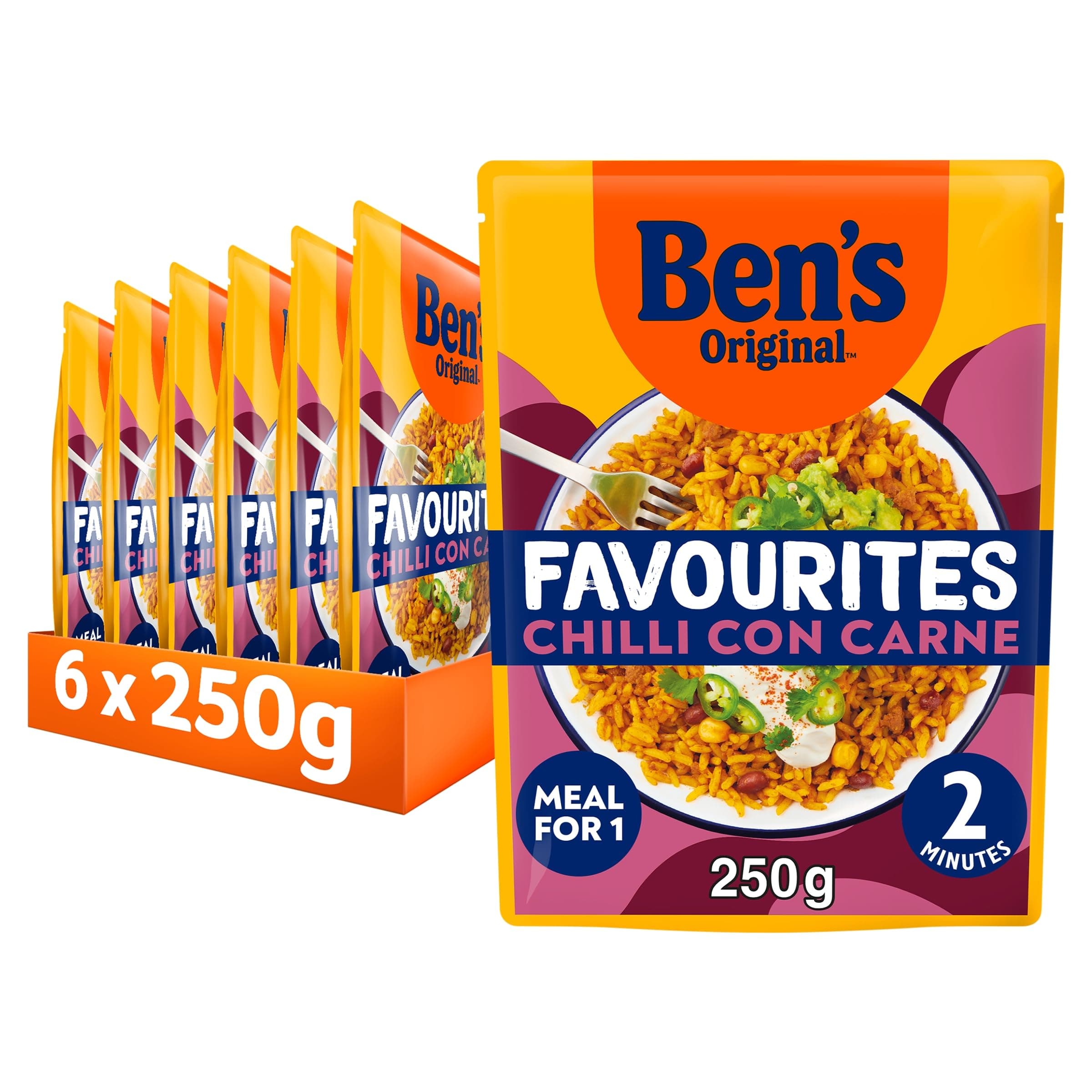 Ben's Original Favourites Risotto Chilli con Carne Minced Beef and Vegetables