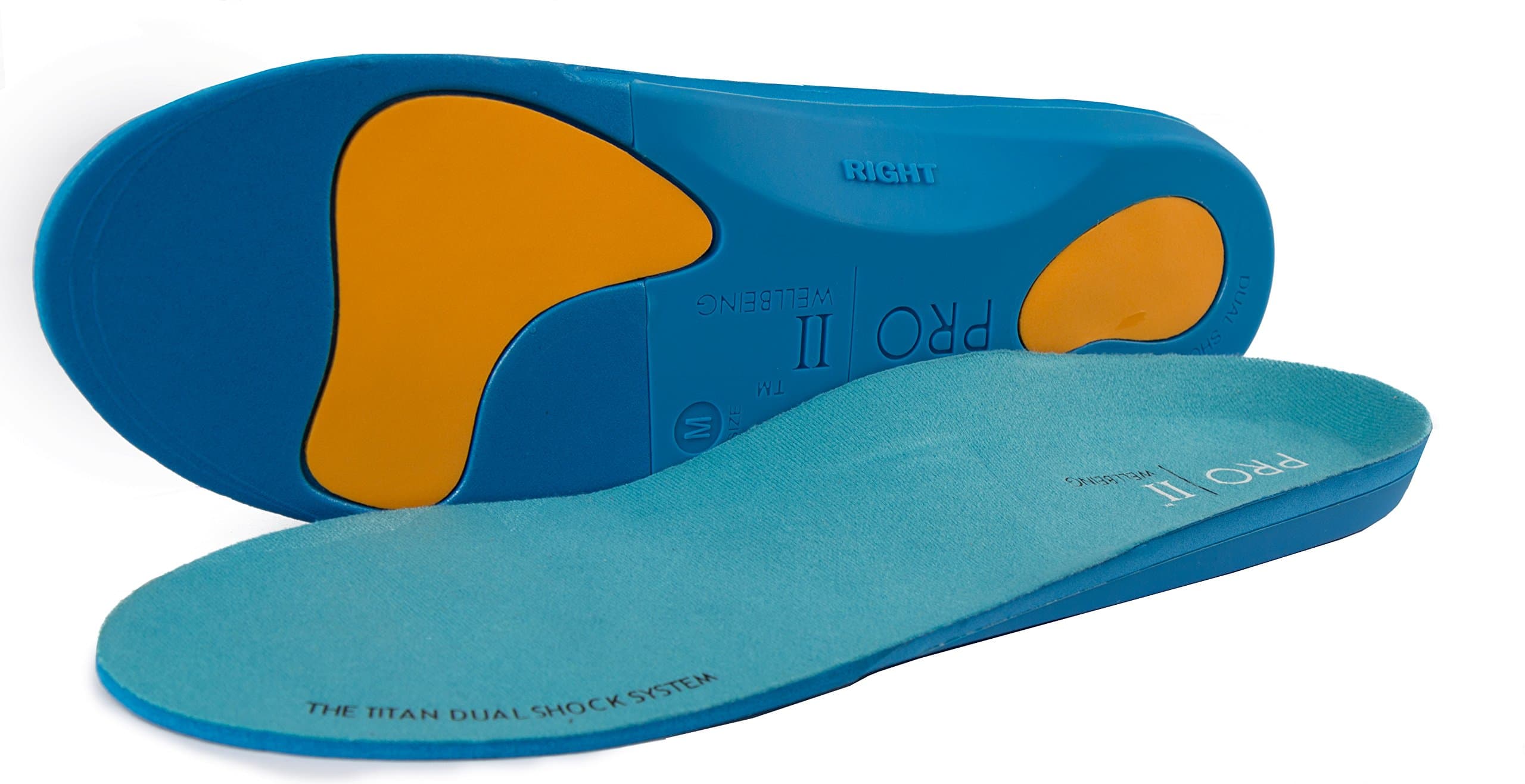 Dual Shock Orthotic Sports Insole Balance Correction and Rigid Support Base for Over Pronation and Plantar Fasciitis