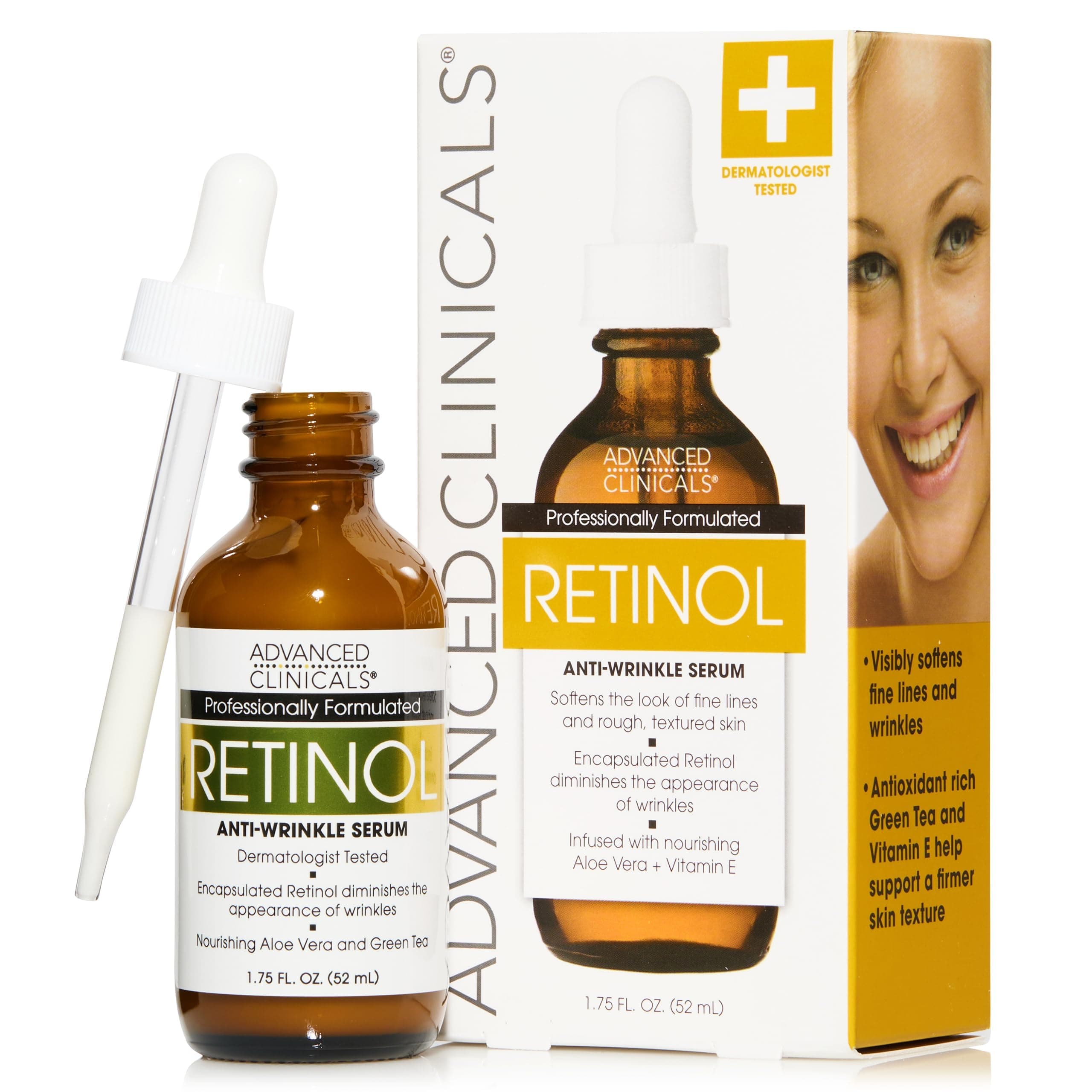 Professional Strength Retinol Serum. Anti-aging, Wrinkle Reducing 1.75 Fl Oz.