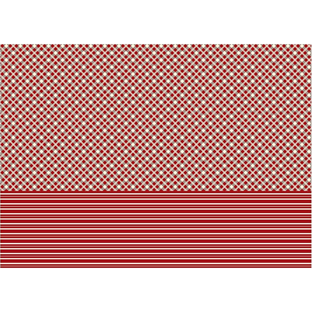 Vivi Gade 25 x 35 cm Copenhagen Checker and Stripes Design Decoupage Paper, Pack of 10