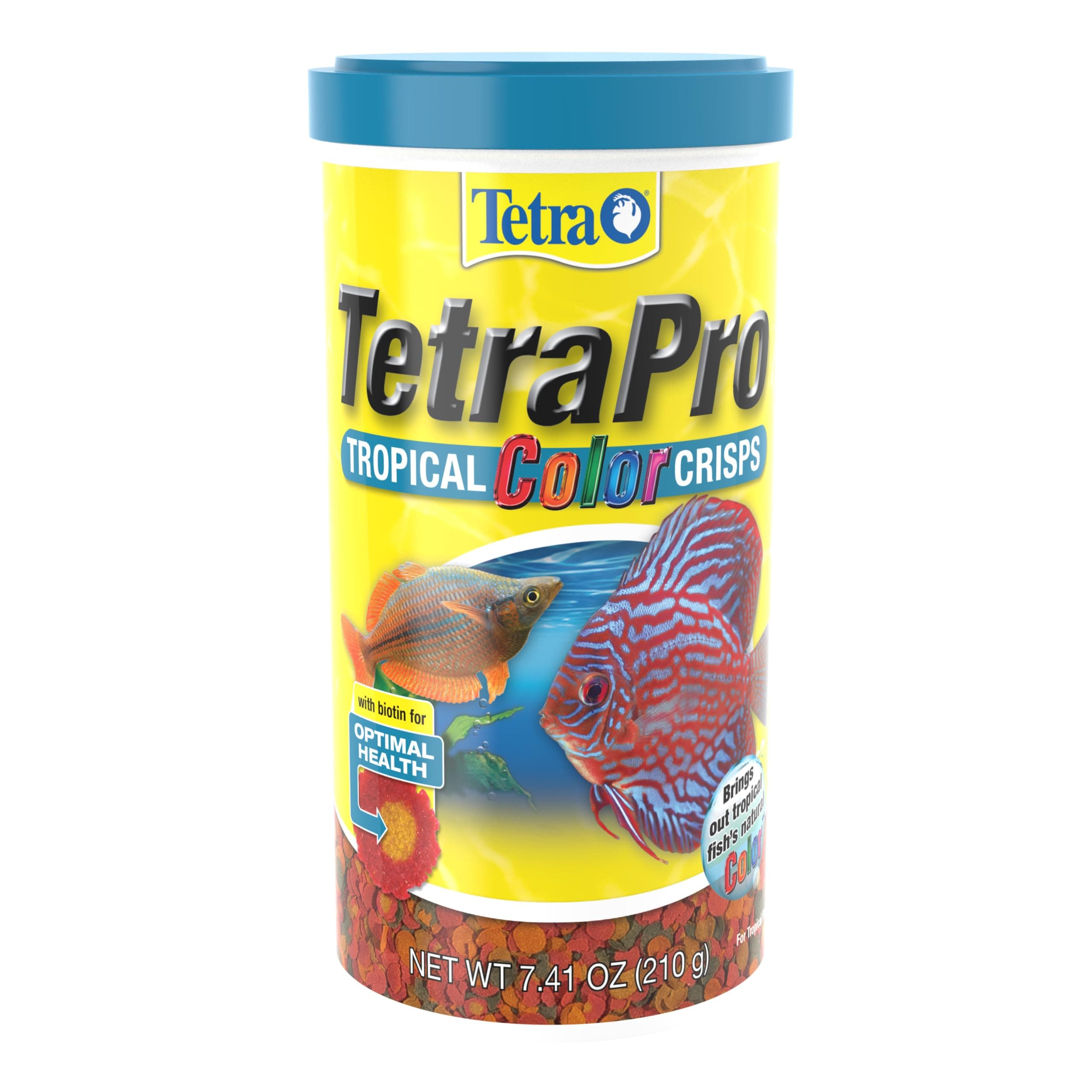 Tetra Pro Fish Food, Tropical Color Crisps With Color Enhancers, Floating Fish Food, 7.41 Ounce