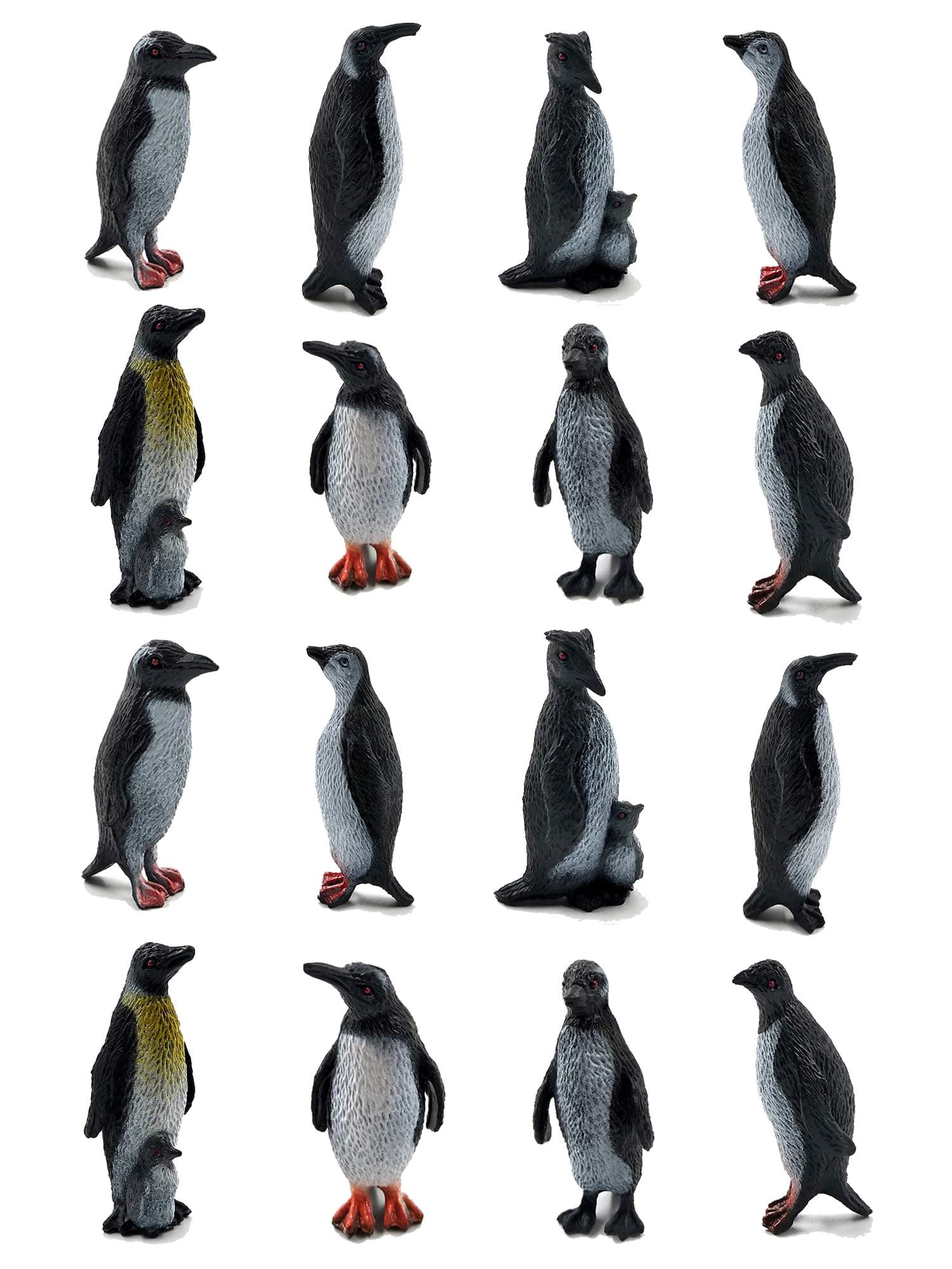 16Pcs Plastic Penguin Figurines, Cute Ocean Animal Penguin Figure Model Toys for Kids Children – Realistic & Detailed