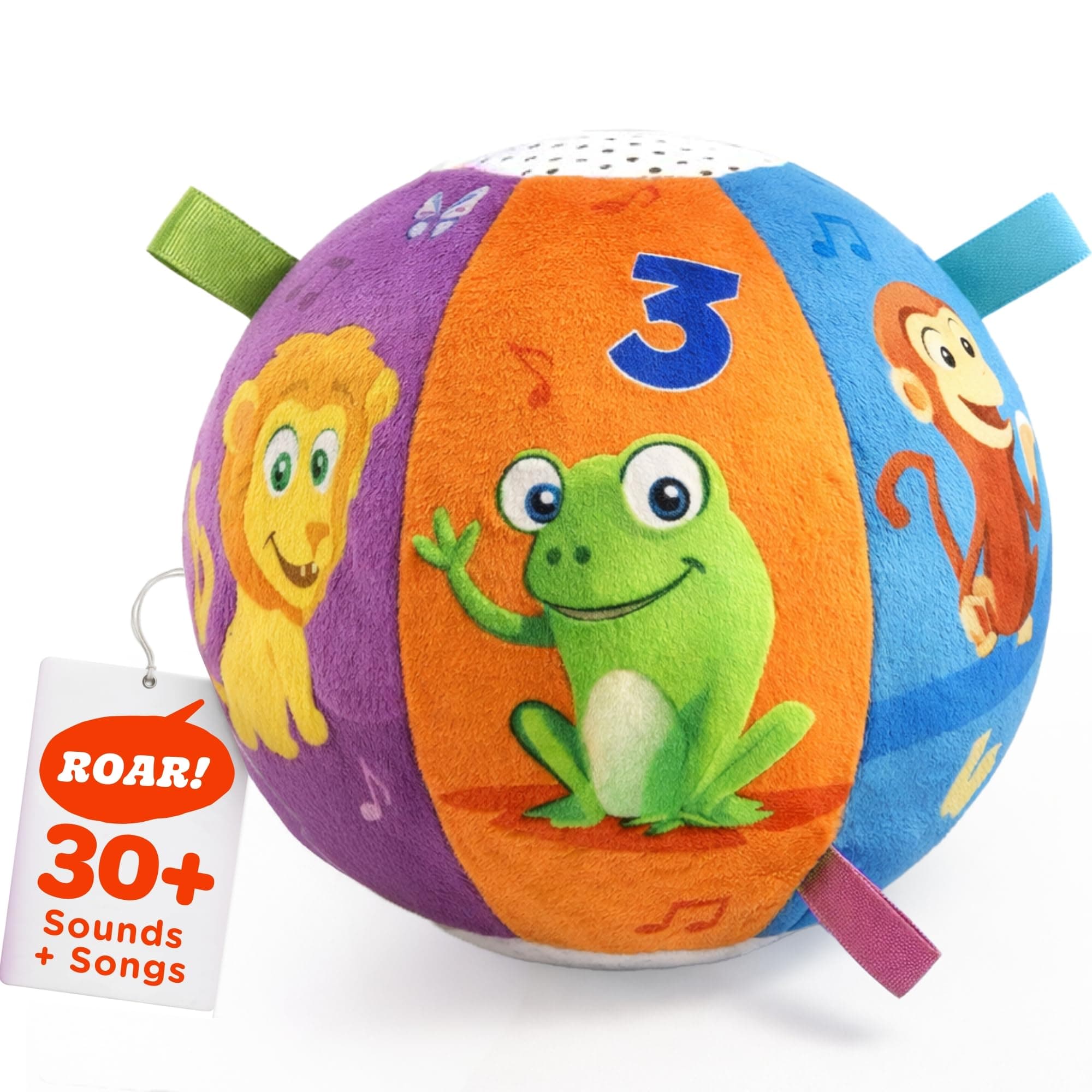 Interactive Animal Sounds Crawl Ball Toy for Babies and Toddlers, Baby Ball for Ages 6 Months to 1, 2 Year Old boy and Girls