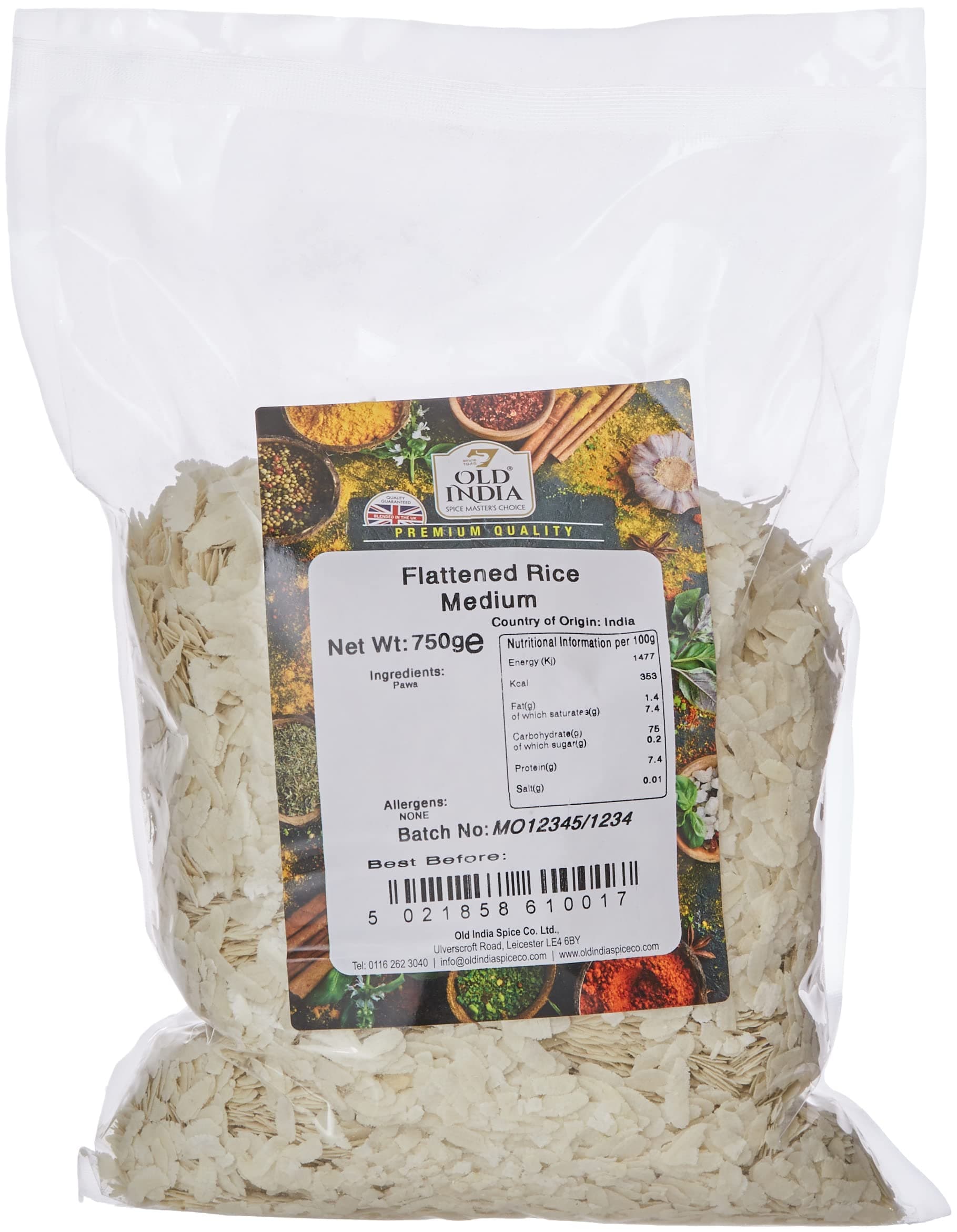Old IndiaFlattened Rice Medium 750g