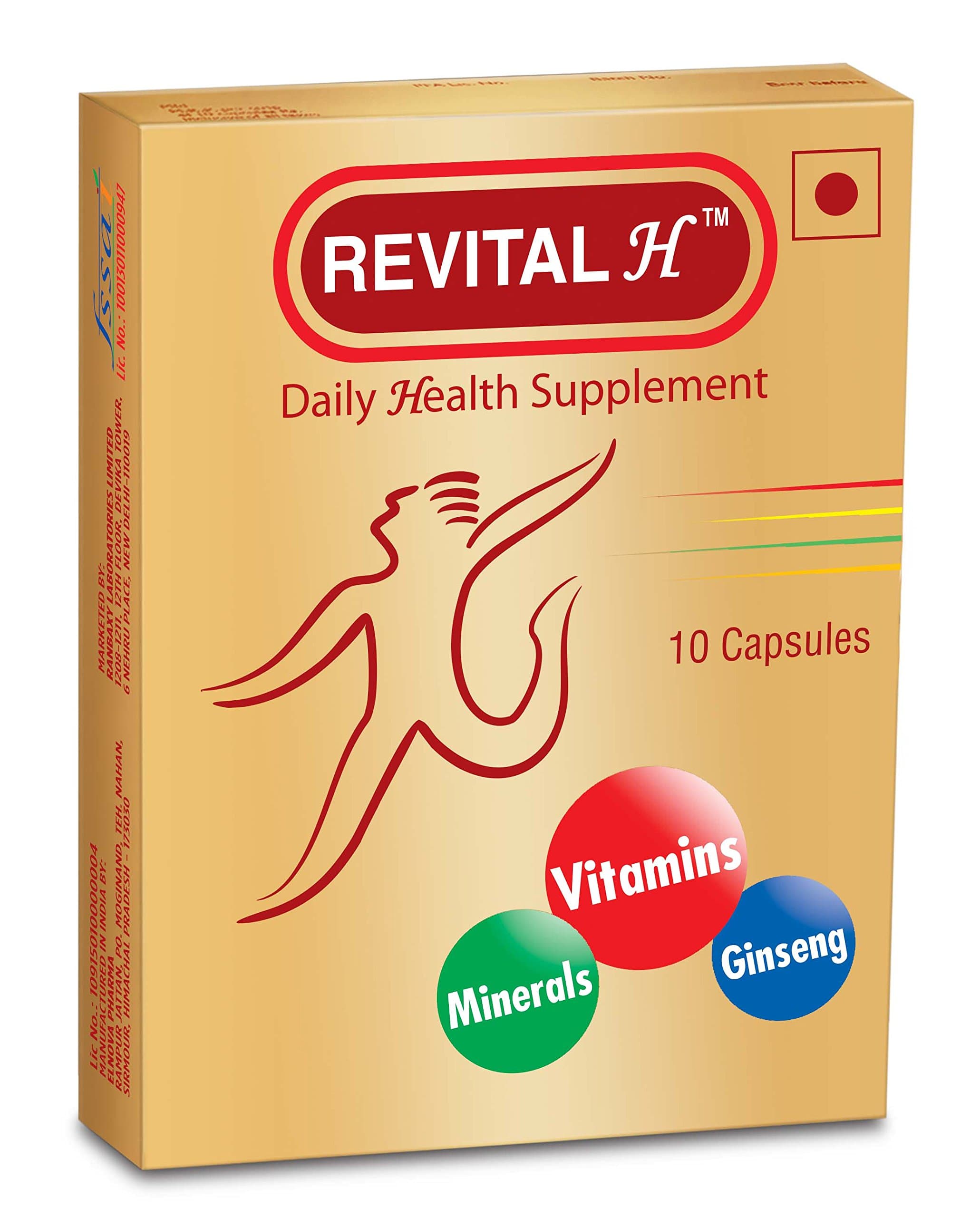 Revital H For Daily Health Supplement - 10 Capsules