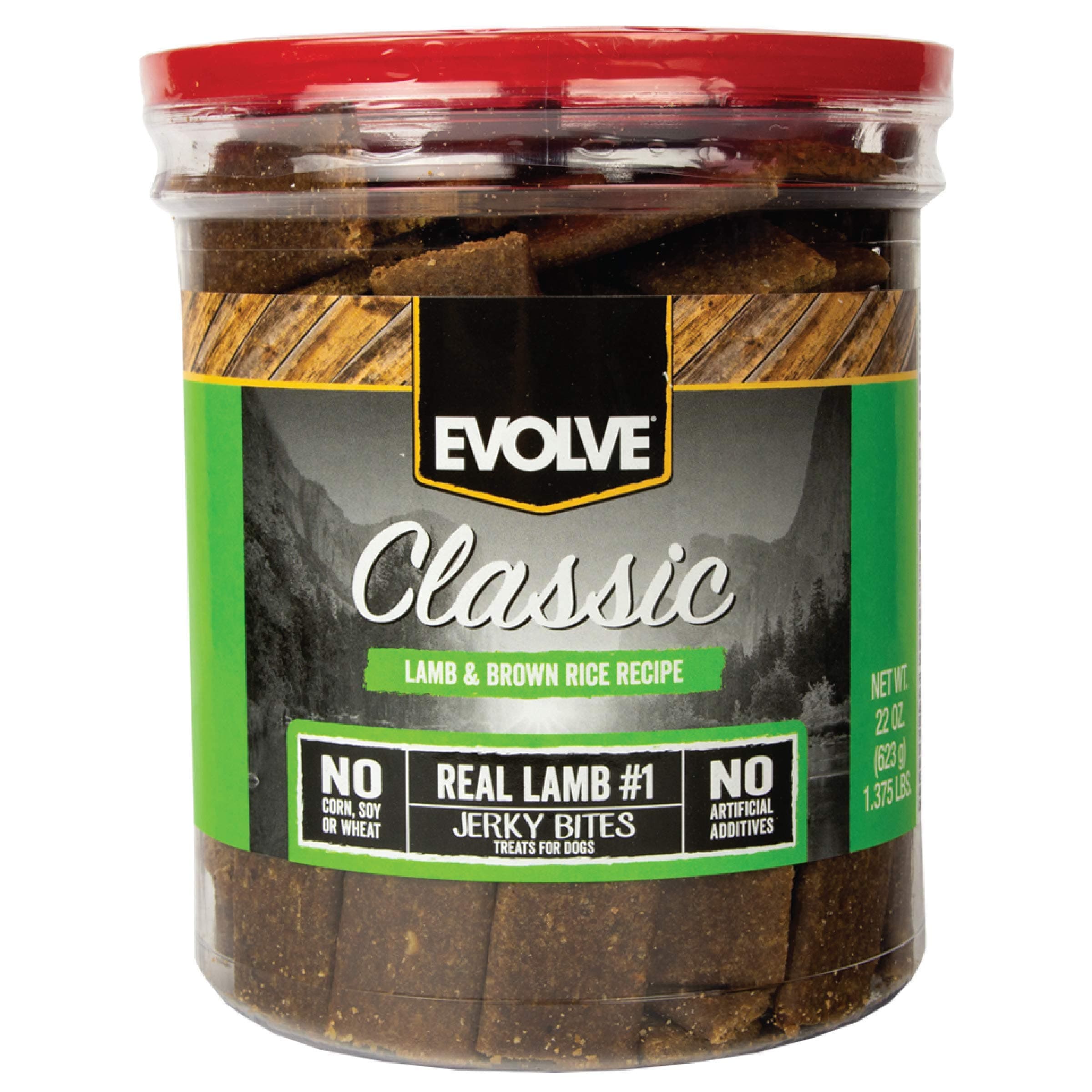 Evolve Classic Chicken, Rice & Cranberry Recipe Dog Treats, 22-Ounce Jar