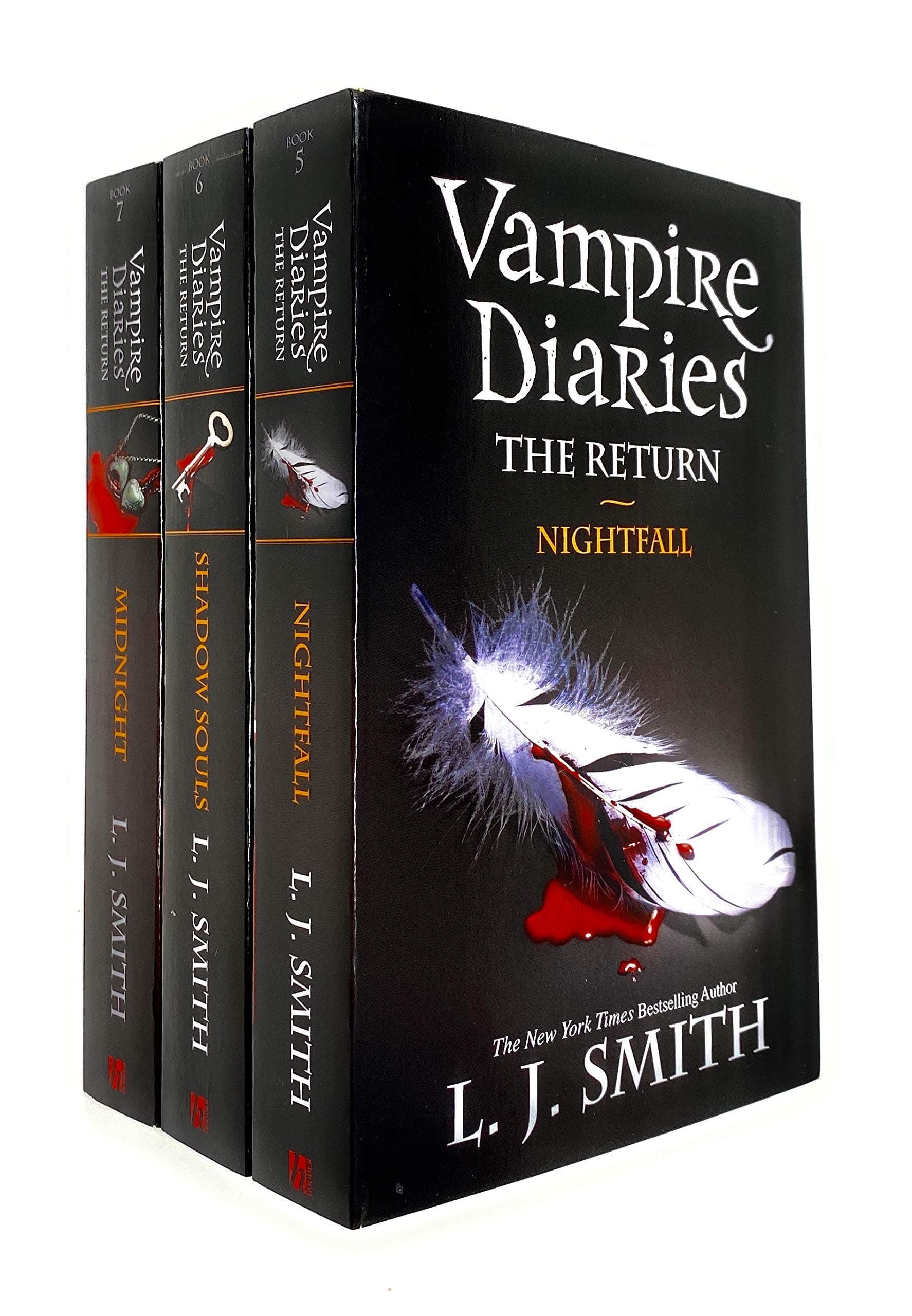 Vampire Diaries The Return Collection 3 Books Set by L. J. Smith (Nightfall, Shadow Souls & Midnight)