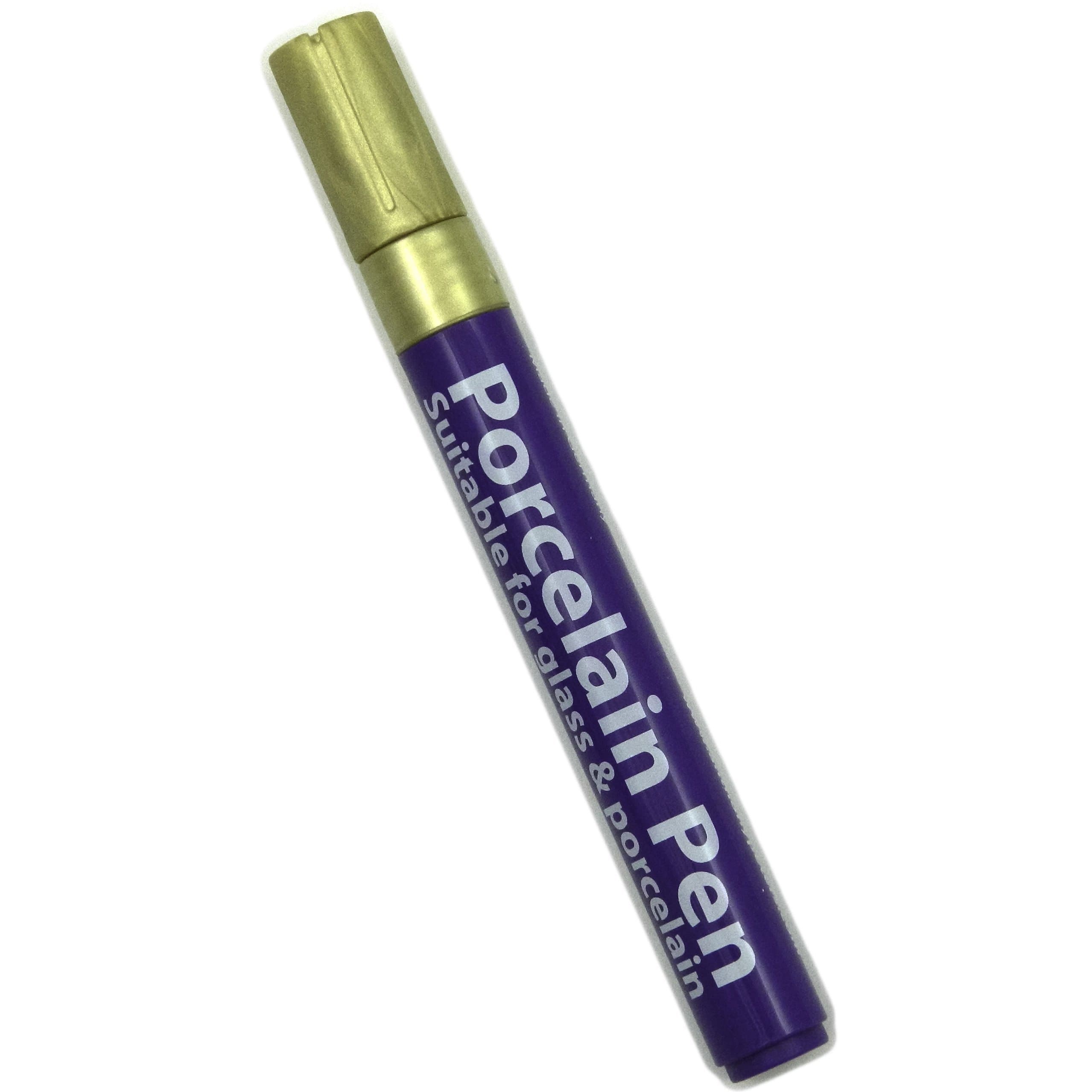 Gold Porcelain, Ceramic & Glass Paint Marker Pen by BCreative ®
