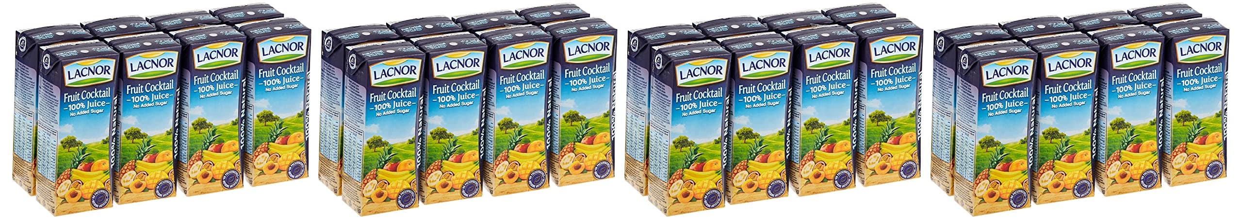 Essentails Fruit Cocktail 100% Juice, No Added Sugar, 180Ml Pack Of 32