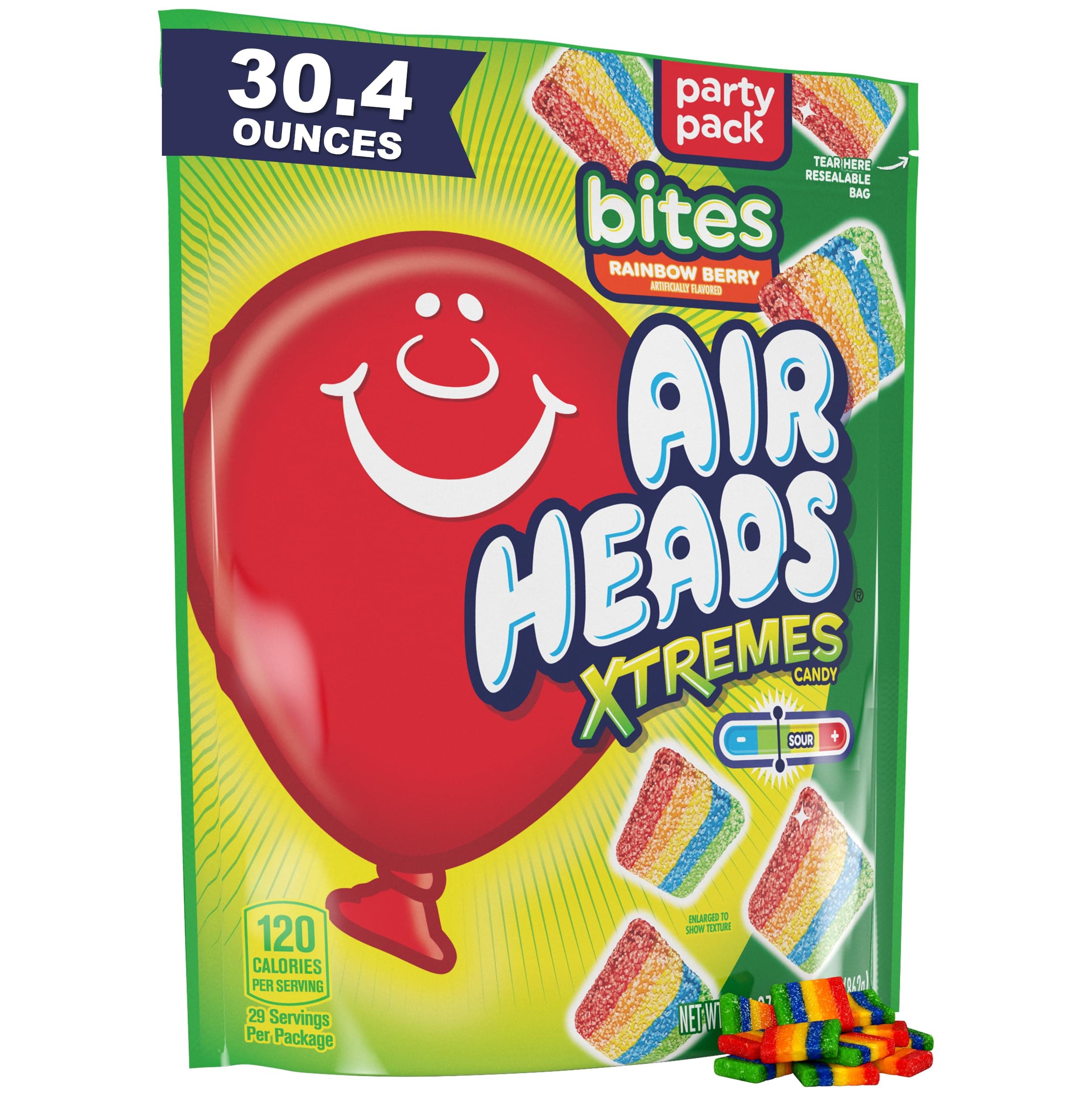 Xtremes Bites, Rainbow Berry, Party, 30.4 OZ Stand Up Bag