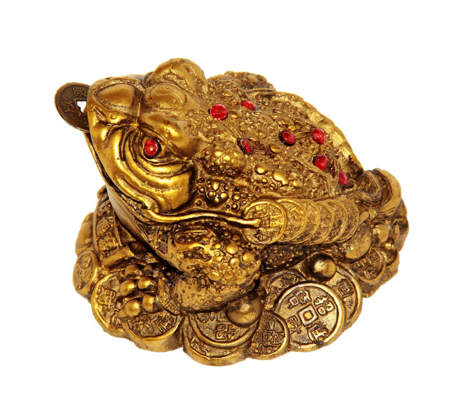 Vastu Art - Vastu Feng Shui Three Legged Frog with Coin for Good Luck Health Wealth Prosperity and Happiness Decoration Showpiece