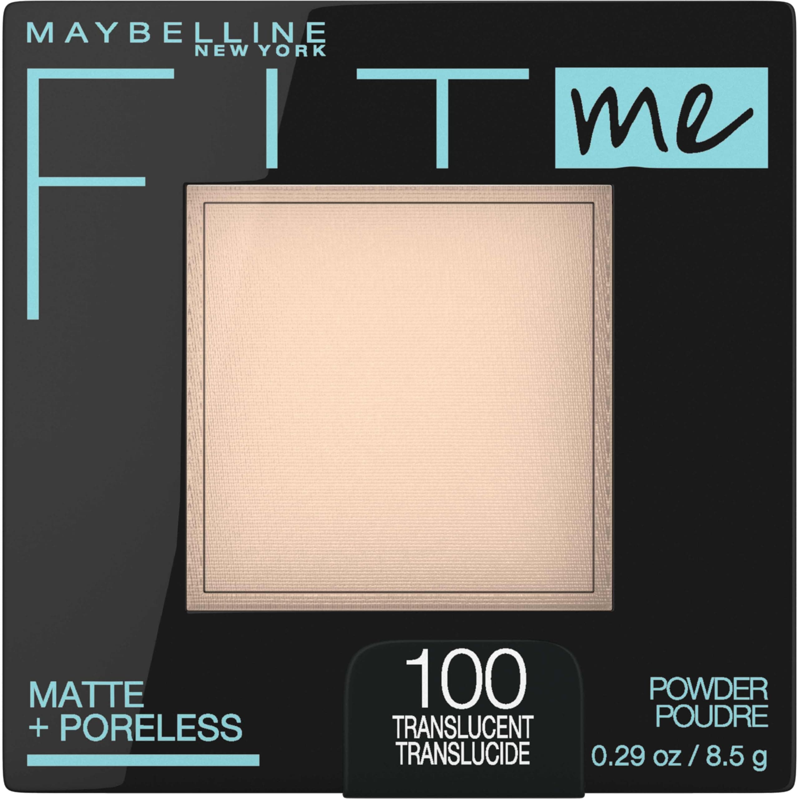 New York Fit Me Matte + Poreless Powder Makeup For Normal Skin, Translucent, Pack Of 1, 8.2 Gram, White