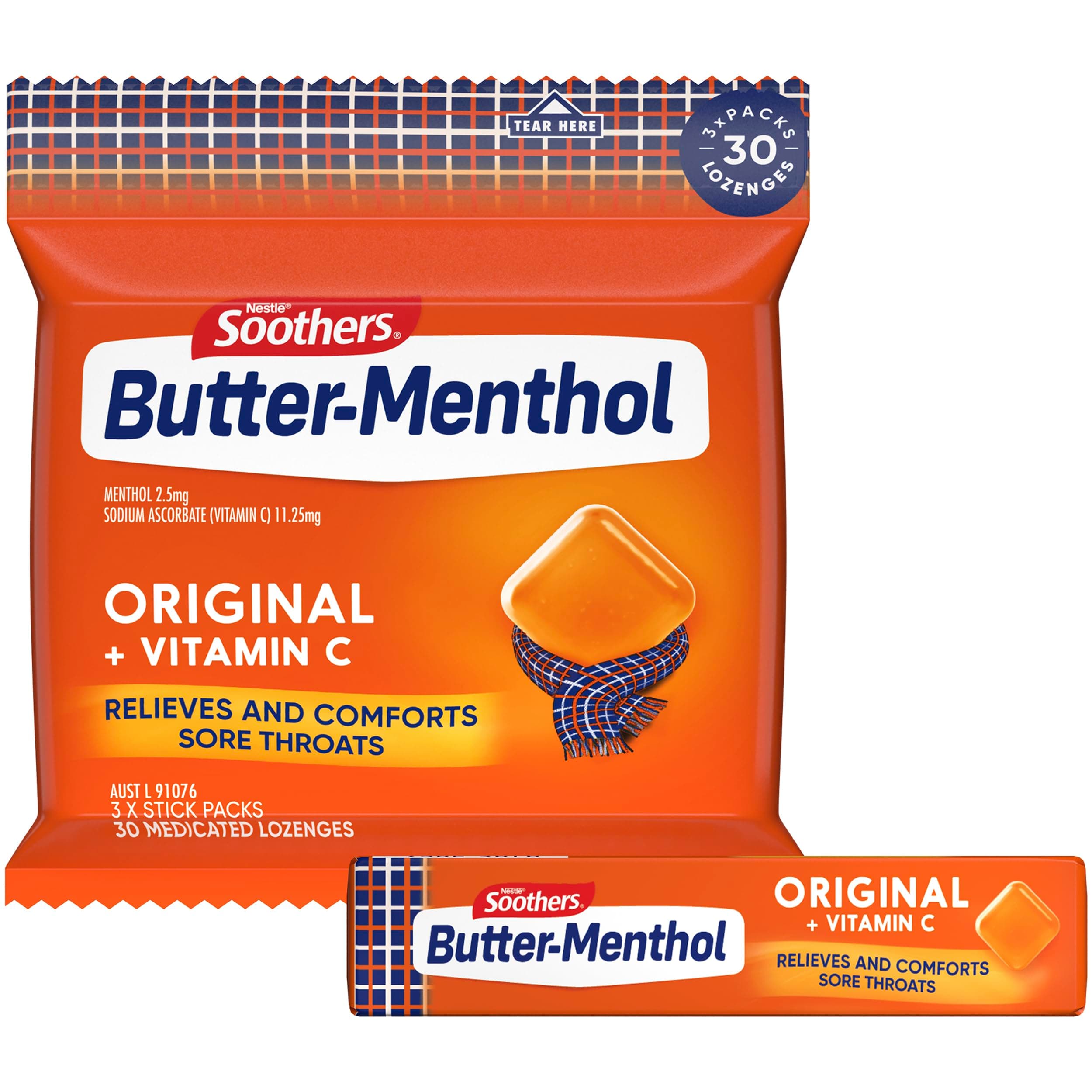 Nestle Butter-Menthol Lozenges (3-Pack) - Australian