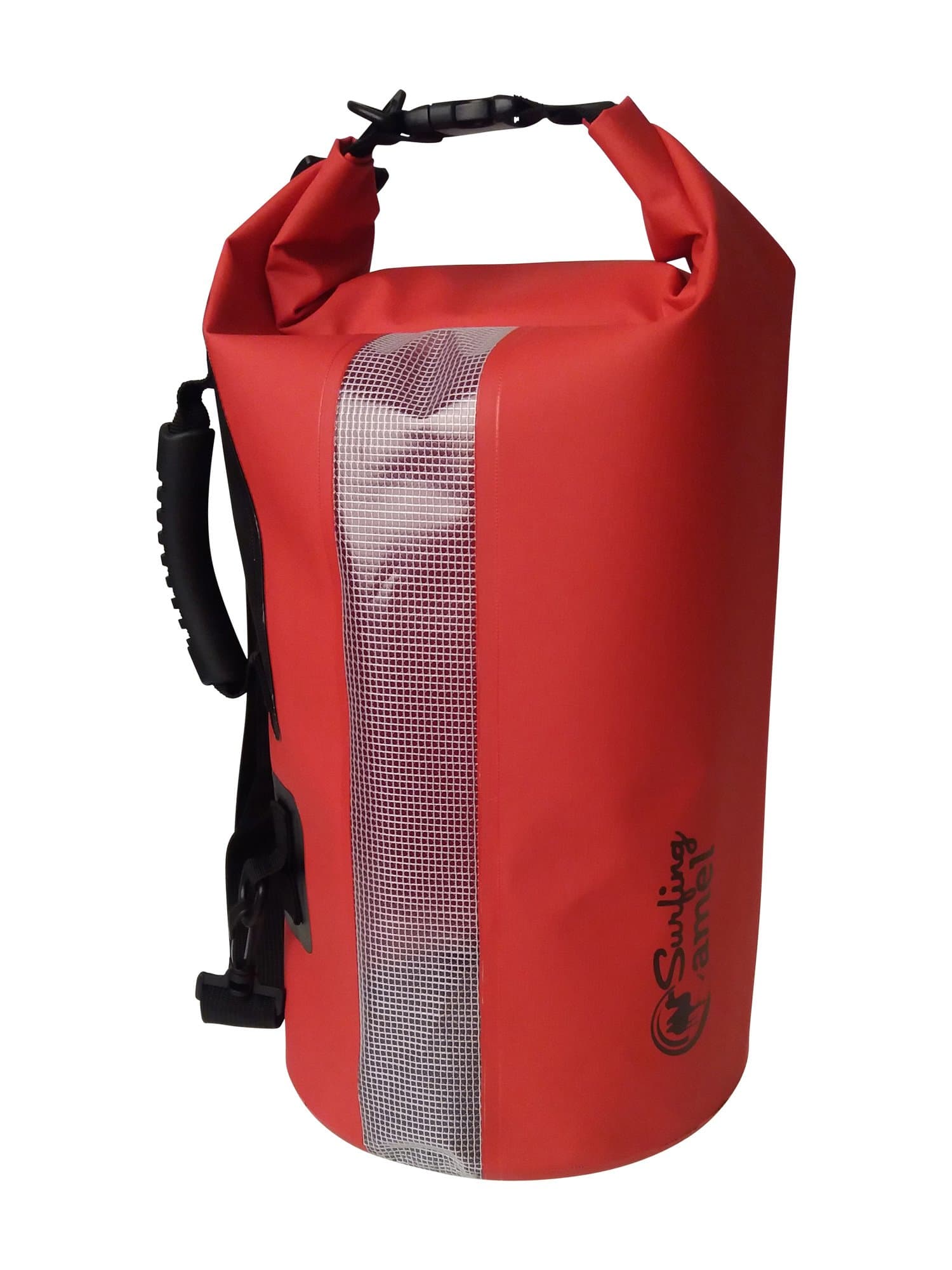 Surfing Camel Waterproof Dry Bag 20L Roll Top Sack 500D PVC Tarpaulin With Side Handle, Shoulder Strap And Viewing Pane