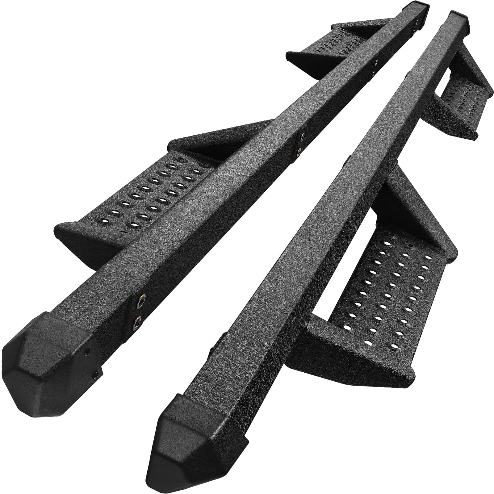 SMANOWRunning Boards Side Steps Compatible with 2007-2021 Toyota Tundra Double Cab with 3/4 Size Rear Door. Dual-Stage Textured Black Powder Nerf Bars Step Rails.