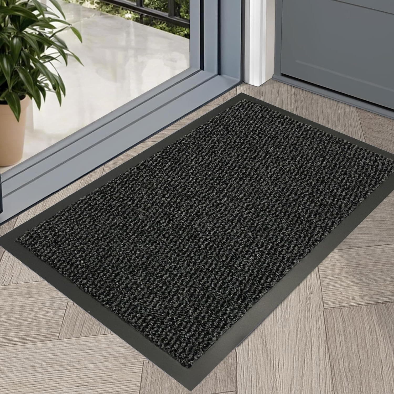 GULLAMBO Door Mats Indoor – Absorbent, Non-Slip Indoor Door Mat for Back & Front Door, Patios- Stylish Low Profile, Rubber Backed Dust & Dirt Trapping Doormat, Barrier Mat & Entrance Rugs