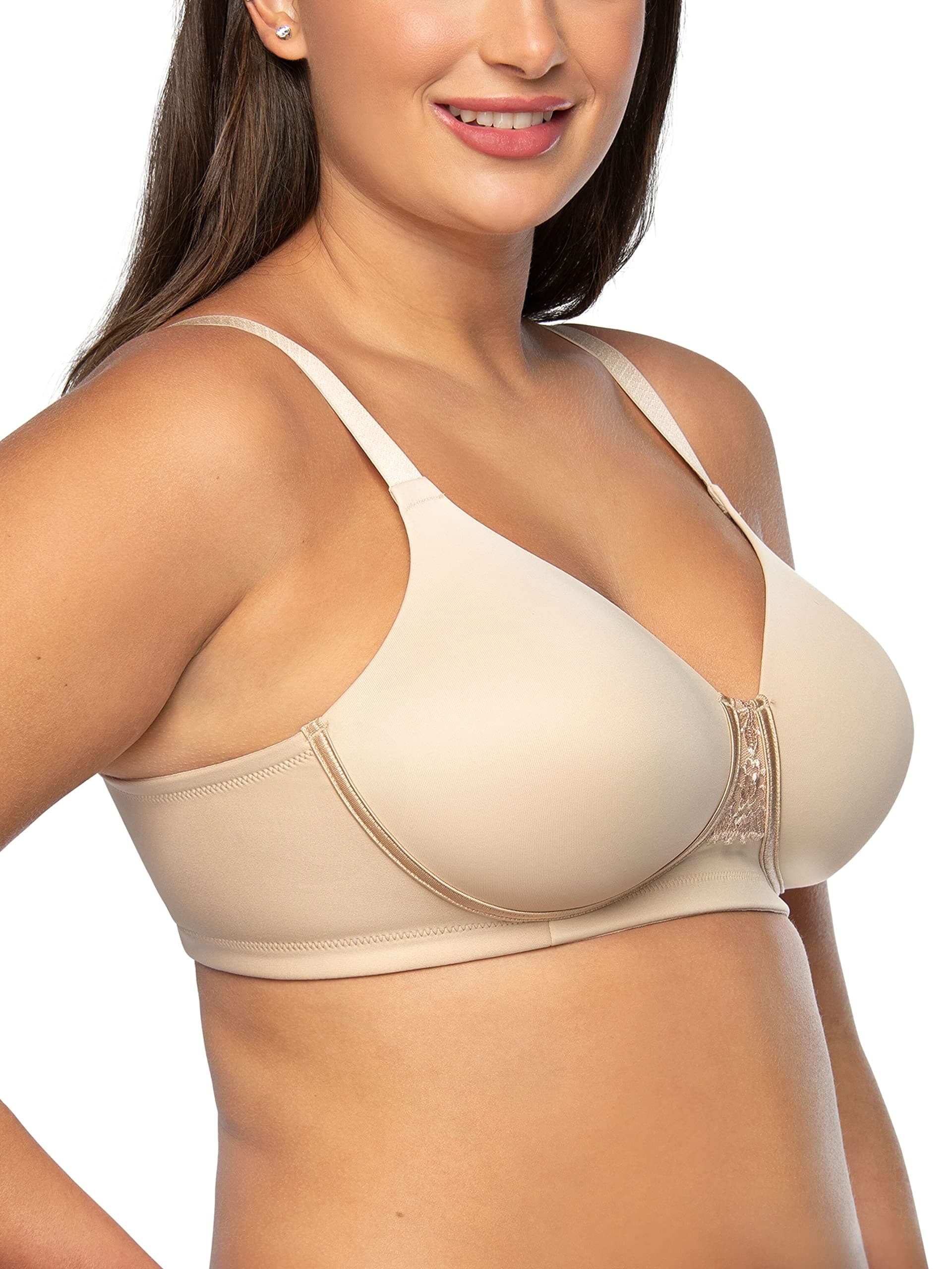 Women's Full Figure Beauty Back Smoothing Bra, 4 Way Stretch Fabric, Lightly Lined Cups up to H